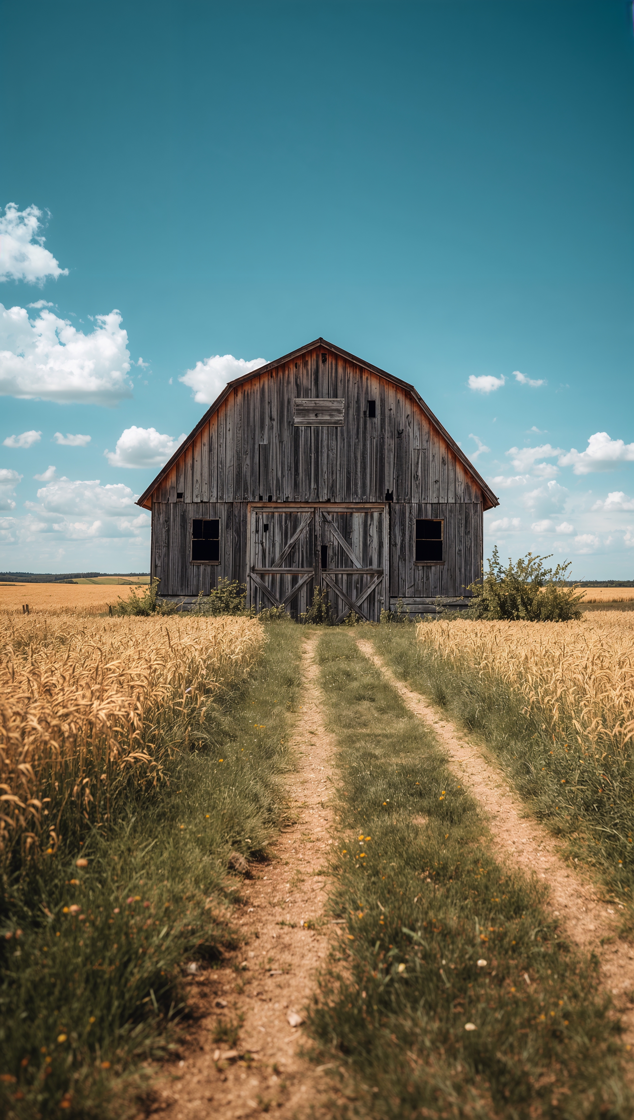 Country barn iPhone wallpaper – rustic farm style