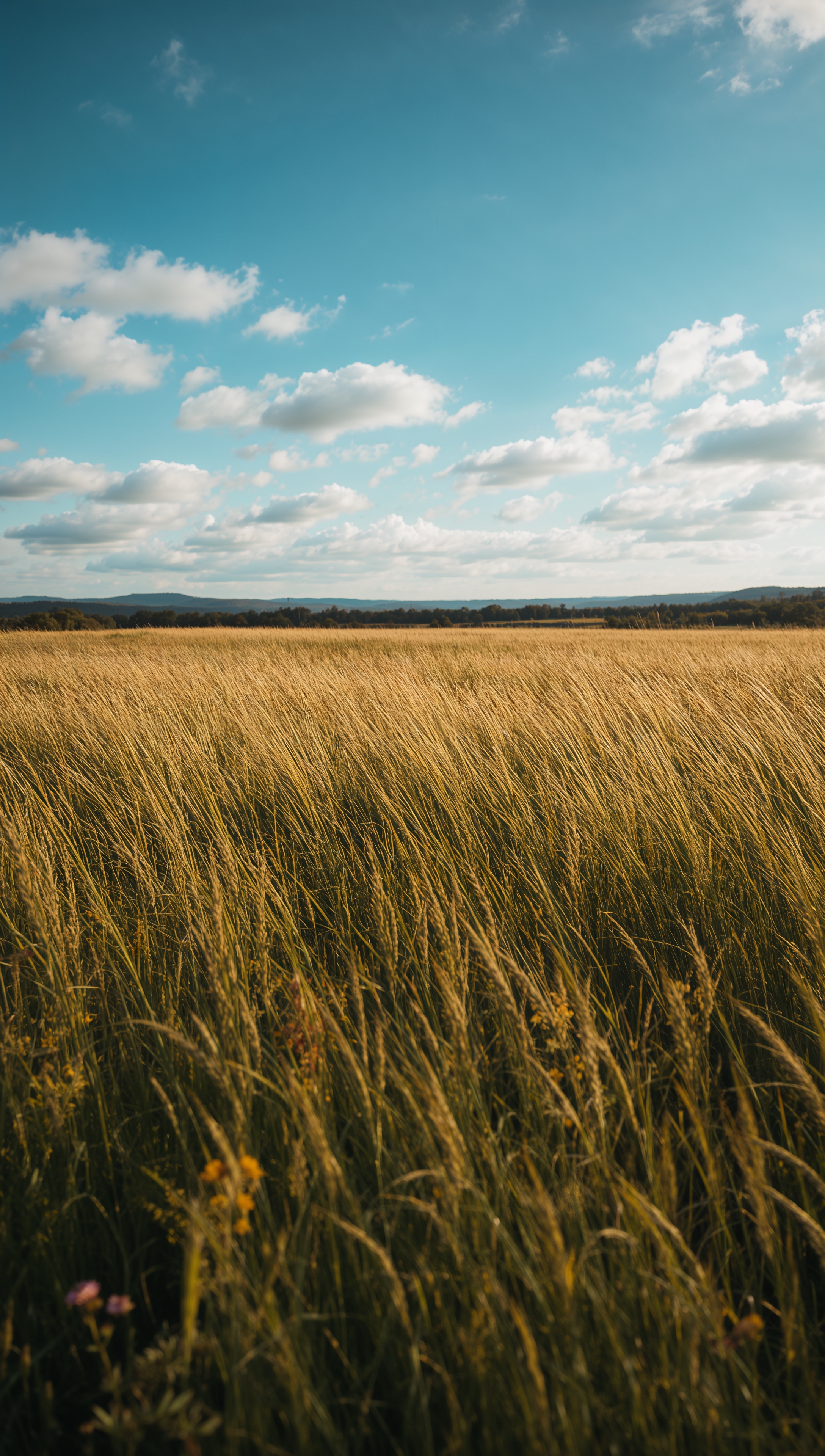 Country field iPhone wallpaper – open nature landscape