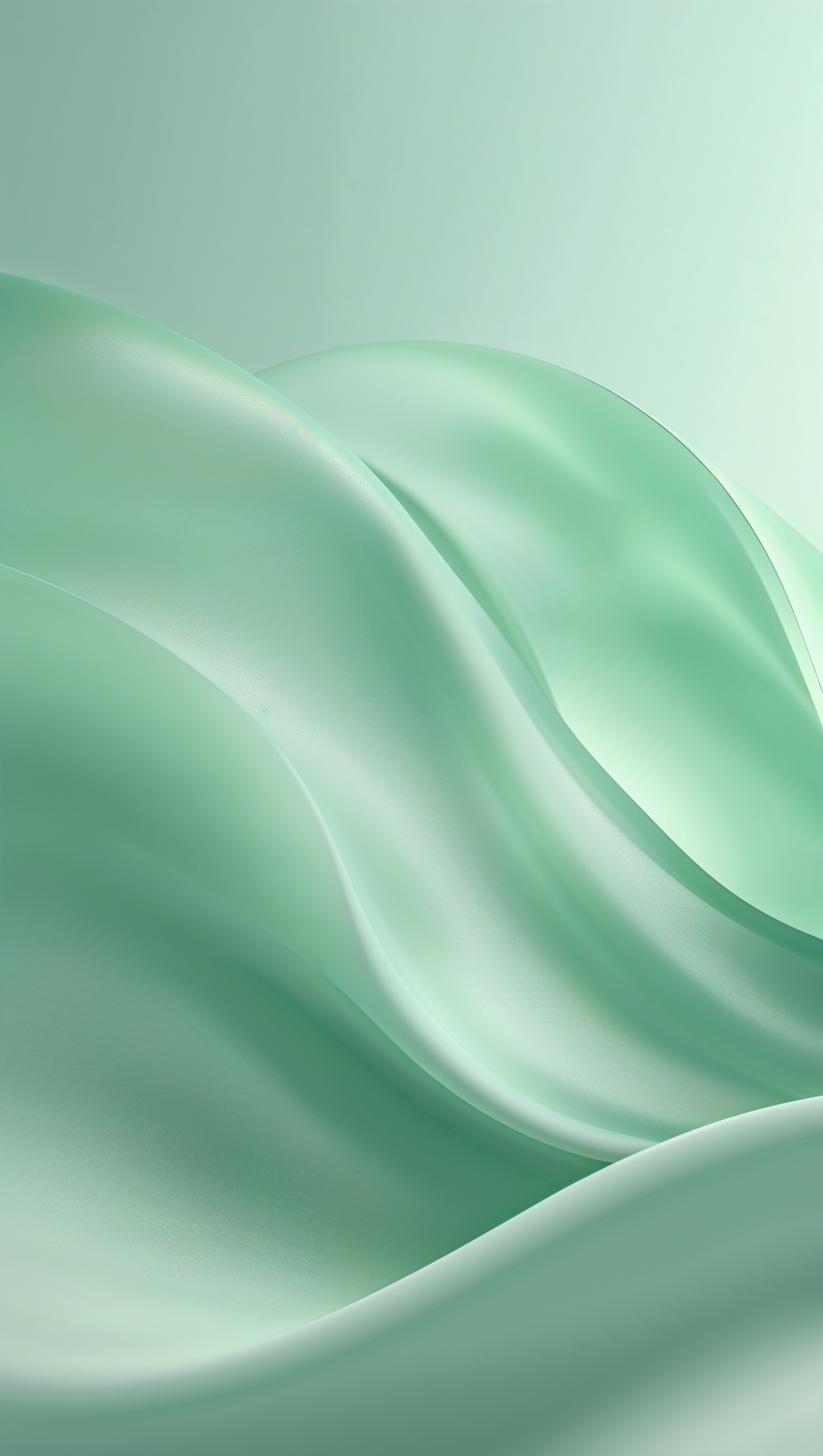 Calm mint green tone with smooth color transitions, perfect for mobile
