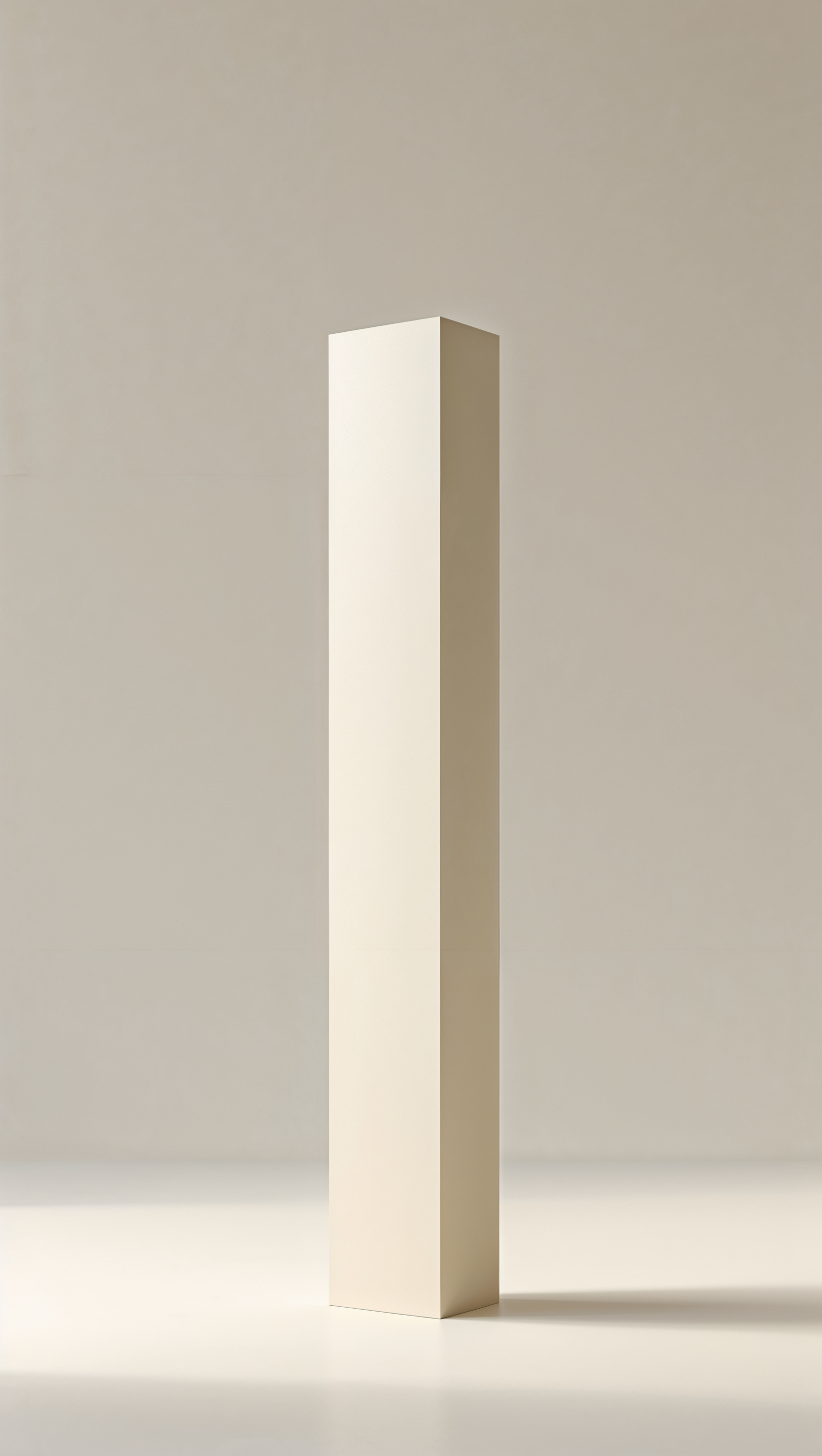 Vertical bar in center with faded edges on clean cream background