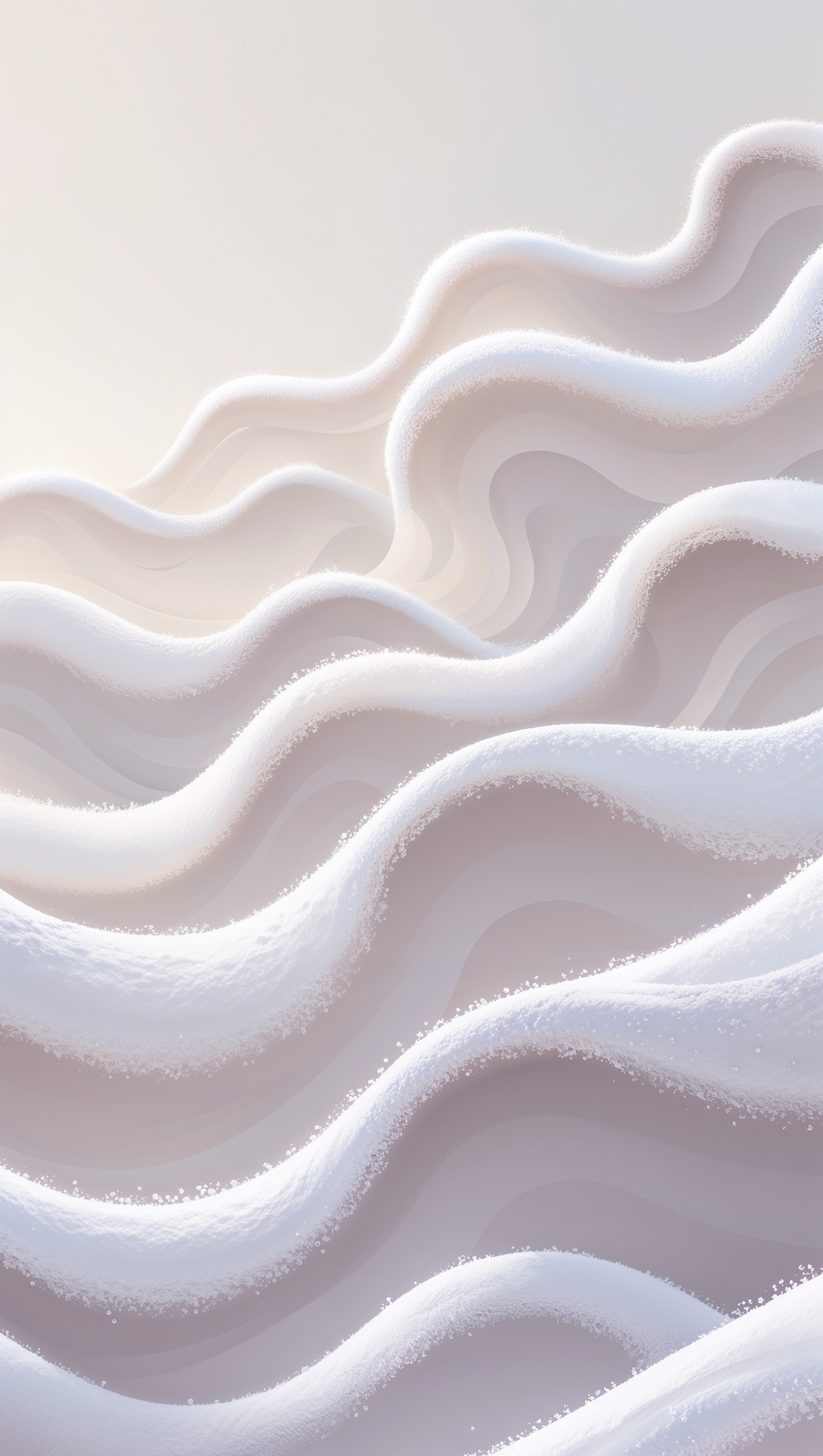Soft snow waves pattern inspired by Japanese minimalism