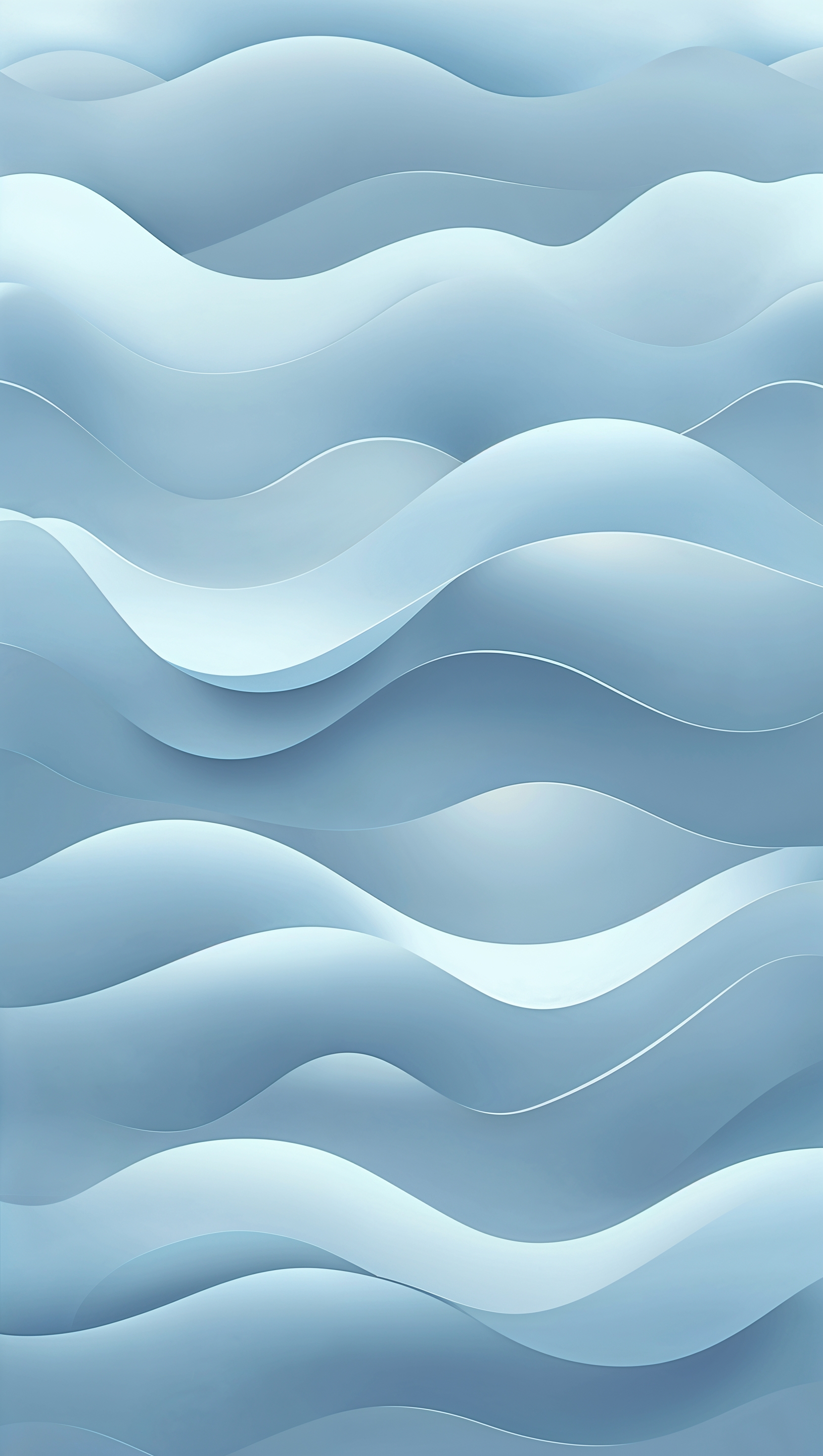 Light blue abstract waves pattern, minimal and seamless wallpaper