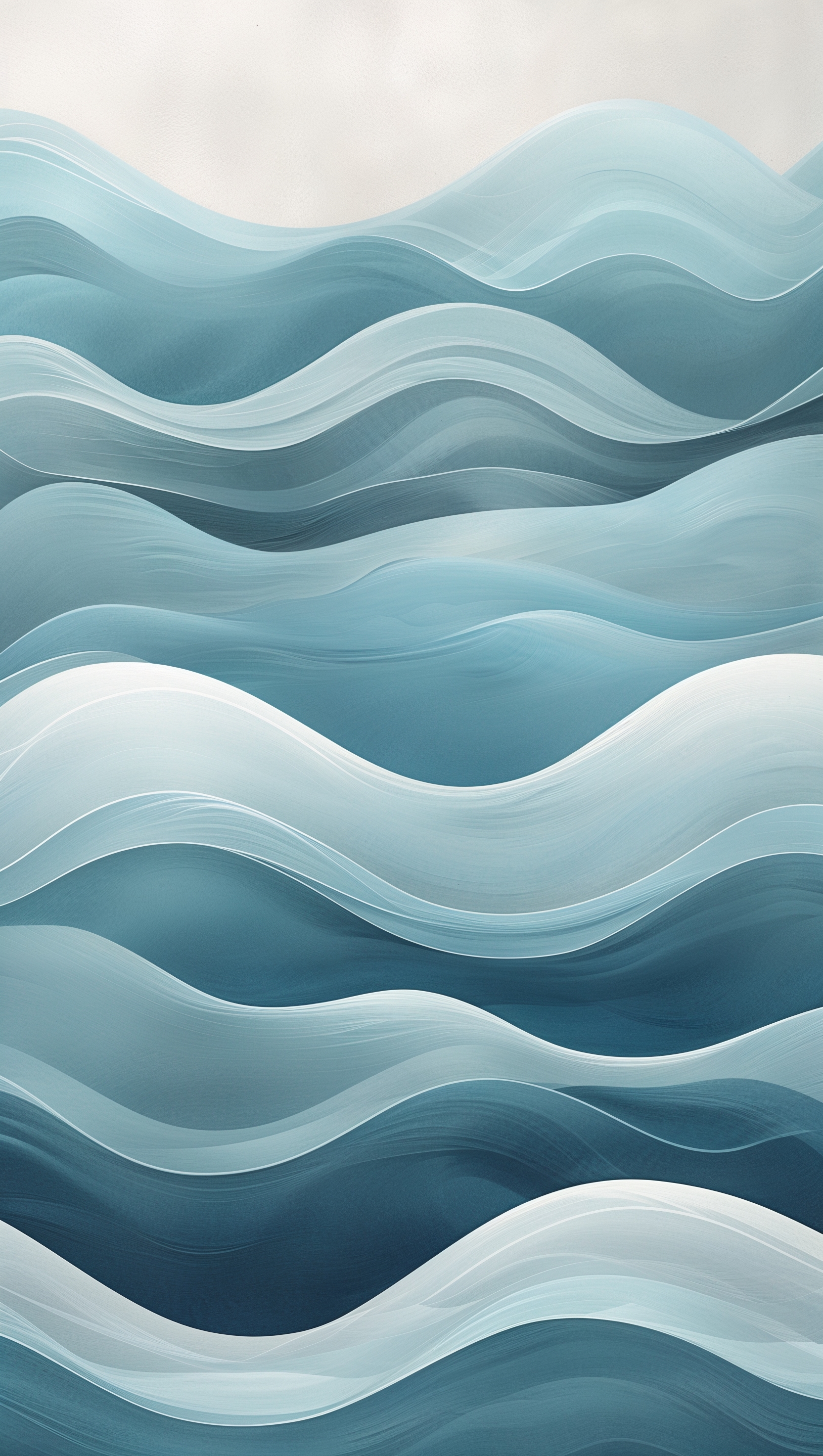 Calm, repeating ocean texture pattern in soft monochrome blue tones
