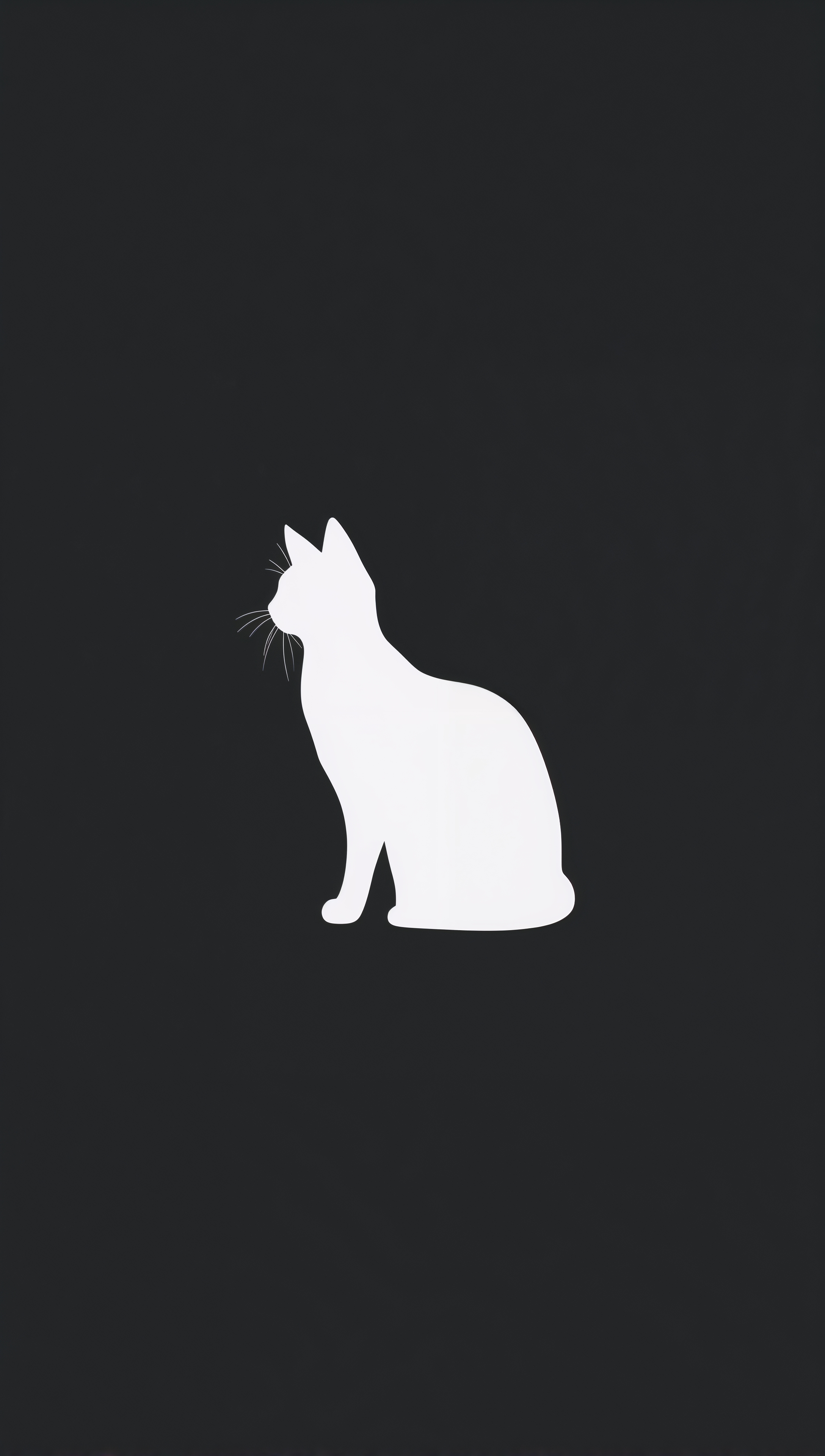 Cat iPhone wallpaper – minimalist cat silhouette