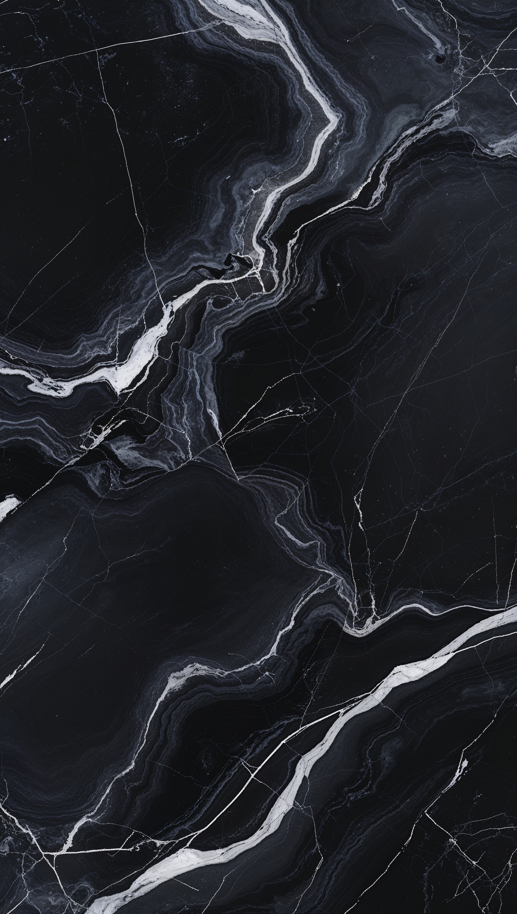 Black marble texture with white veins, elegant and luxurious look