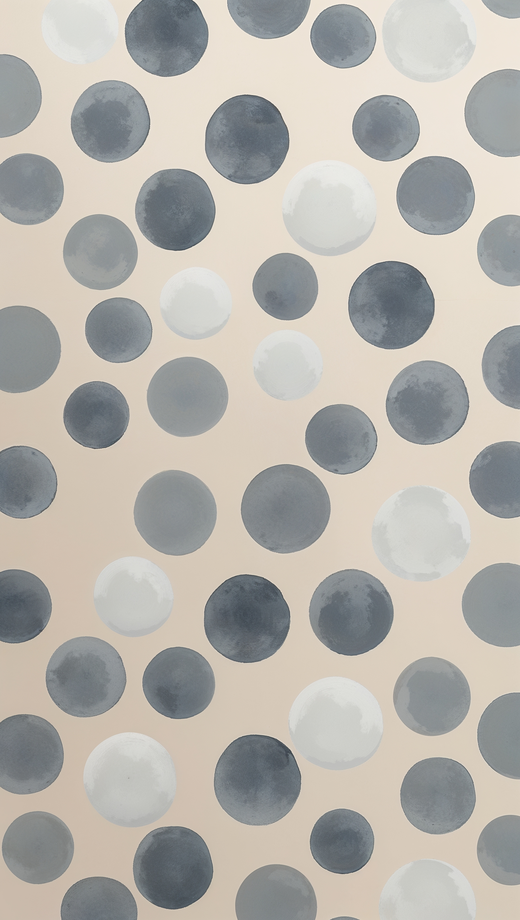 Minimalist circles pattern in soft gray on light beige background