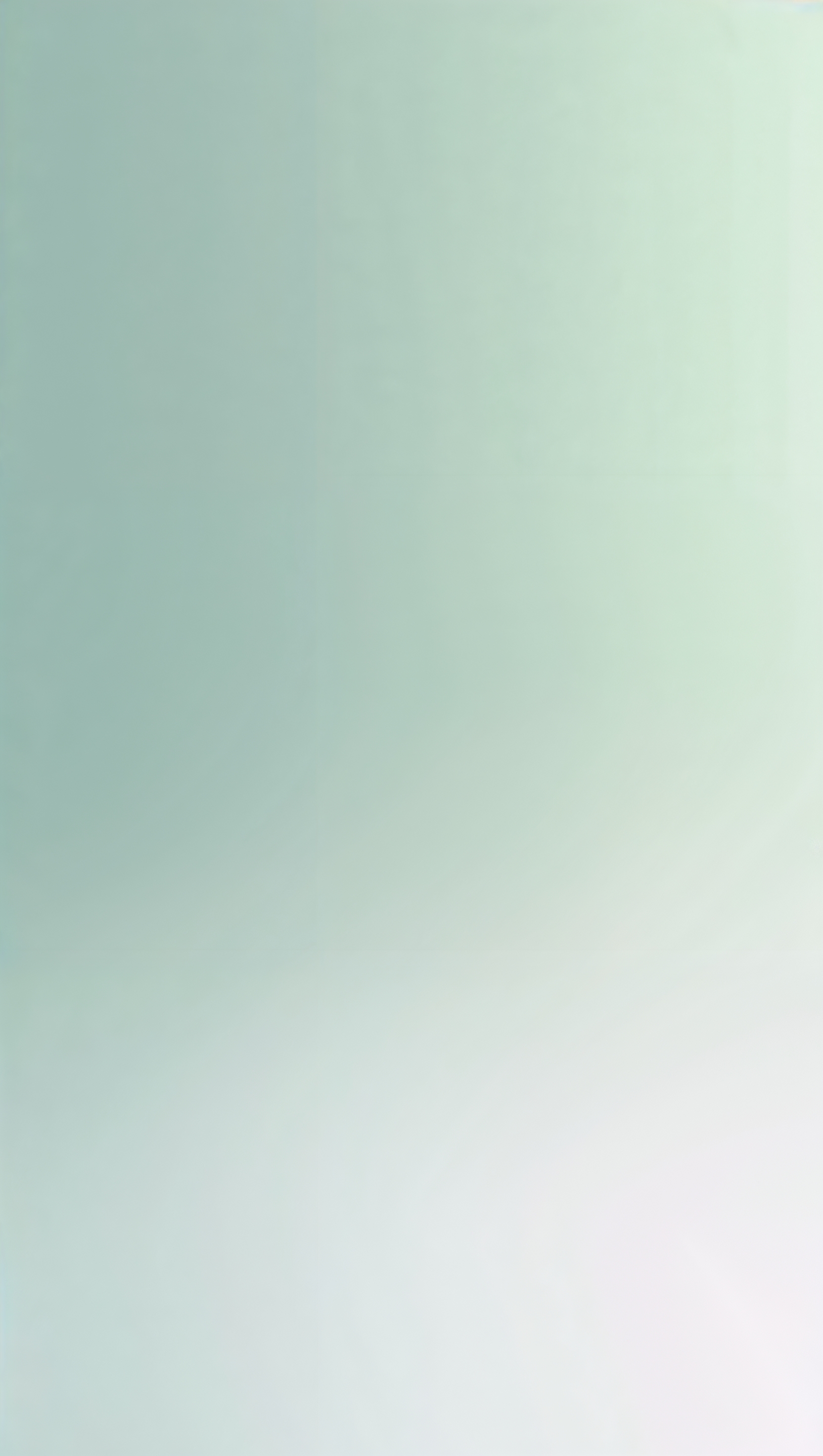 Vertical gradient from soft mint green to white, subtle and fresh