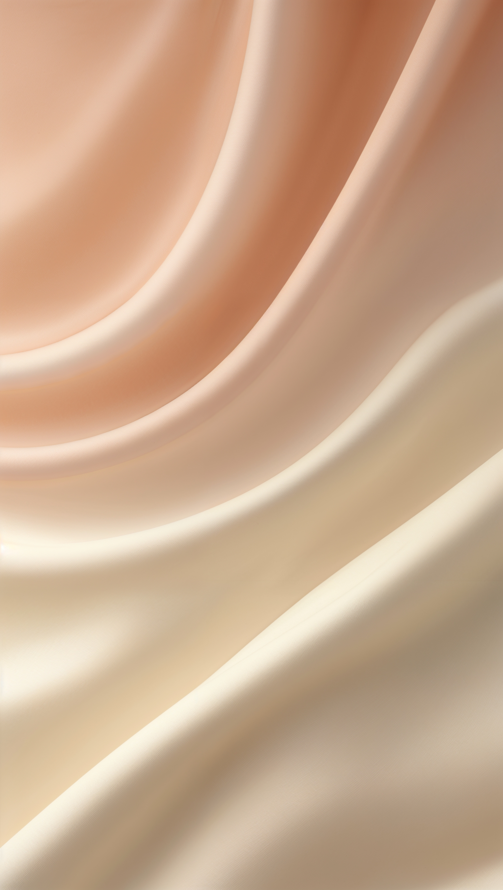 Smooth gradient from light peach to soft cream color