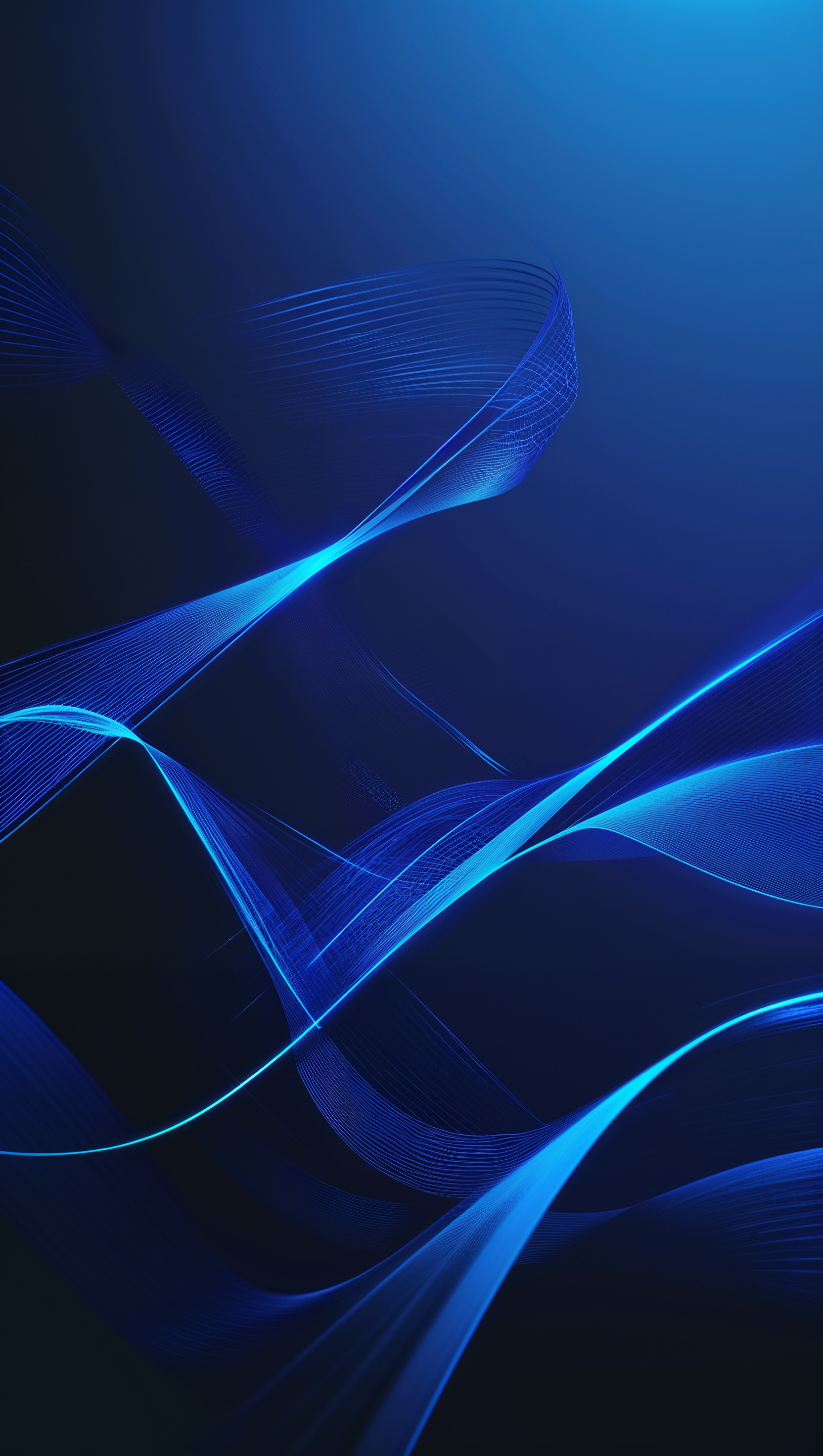 Aesthetic neon blue lines on a dark background, modern and tech-inspired