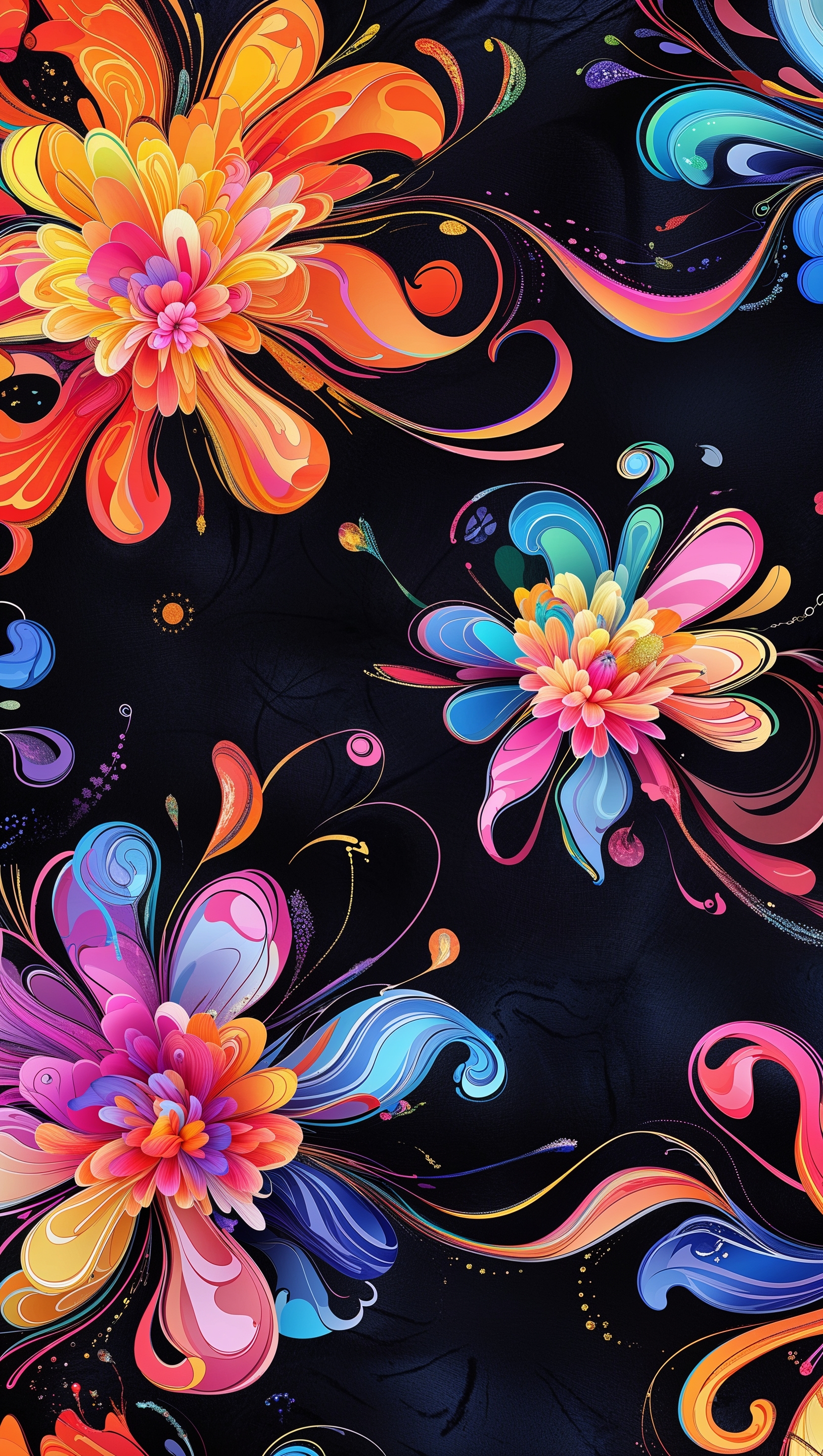 Tropical flower arrangement with bold colors and leafy accents
