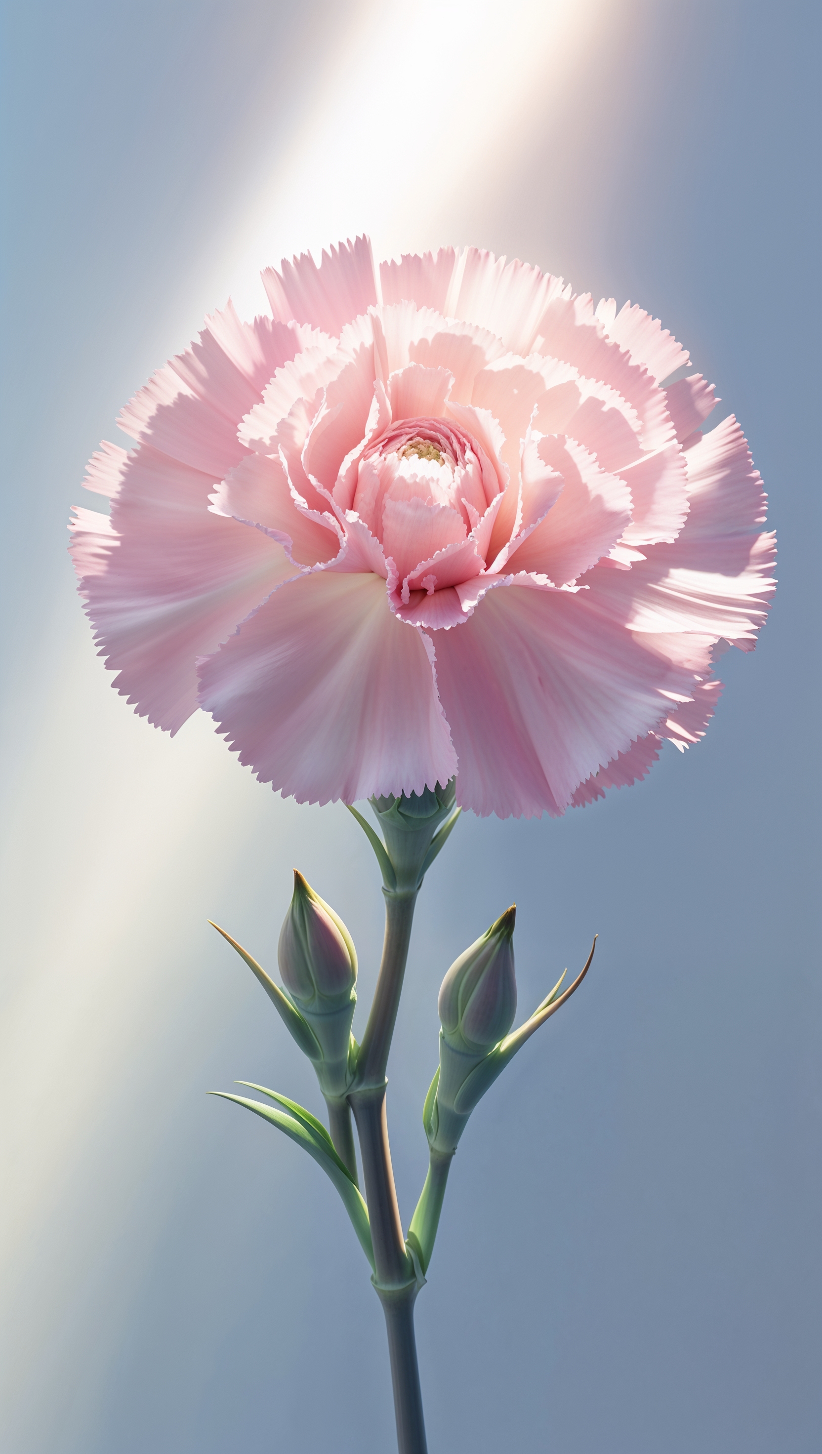 Serene flower imagery with light-pink tones, soothing composition, and meditative feel
