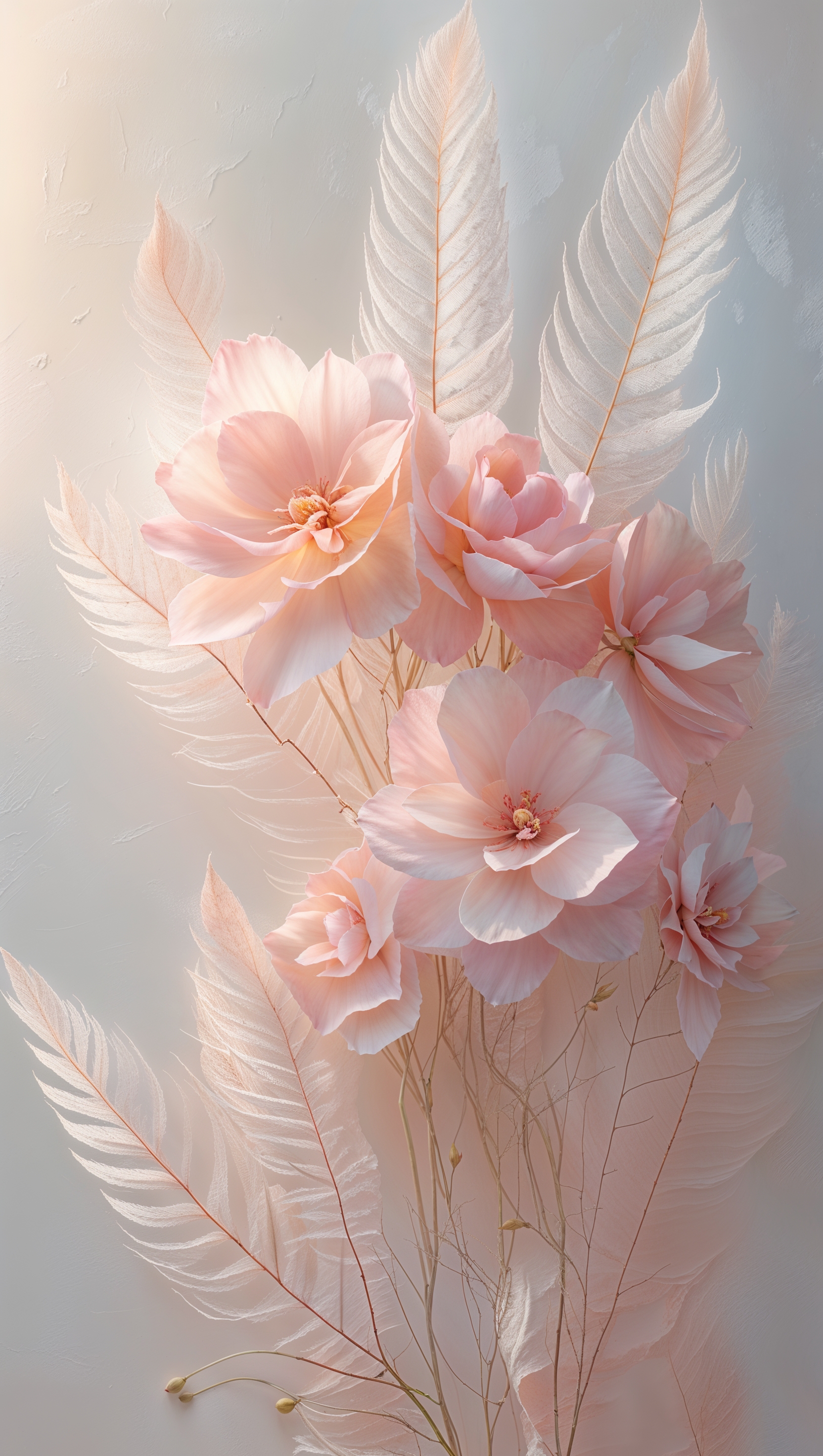 A soft, dreamy pink carnation rendered in natural daylight with artistic color balance