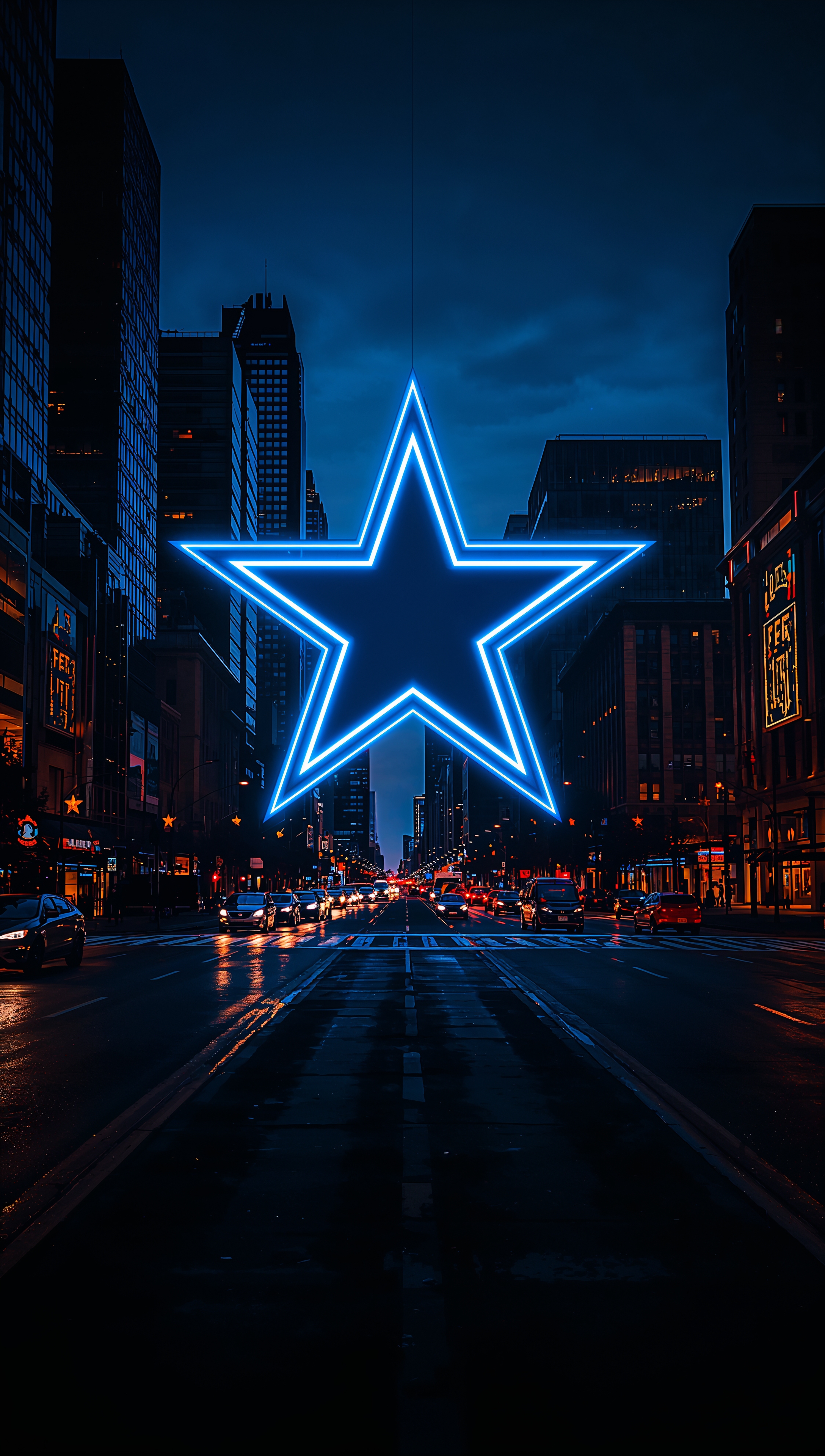 Dallas Cowboys iPhone wallpaper neon star light