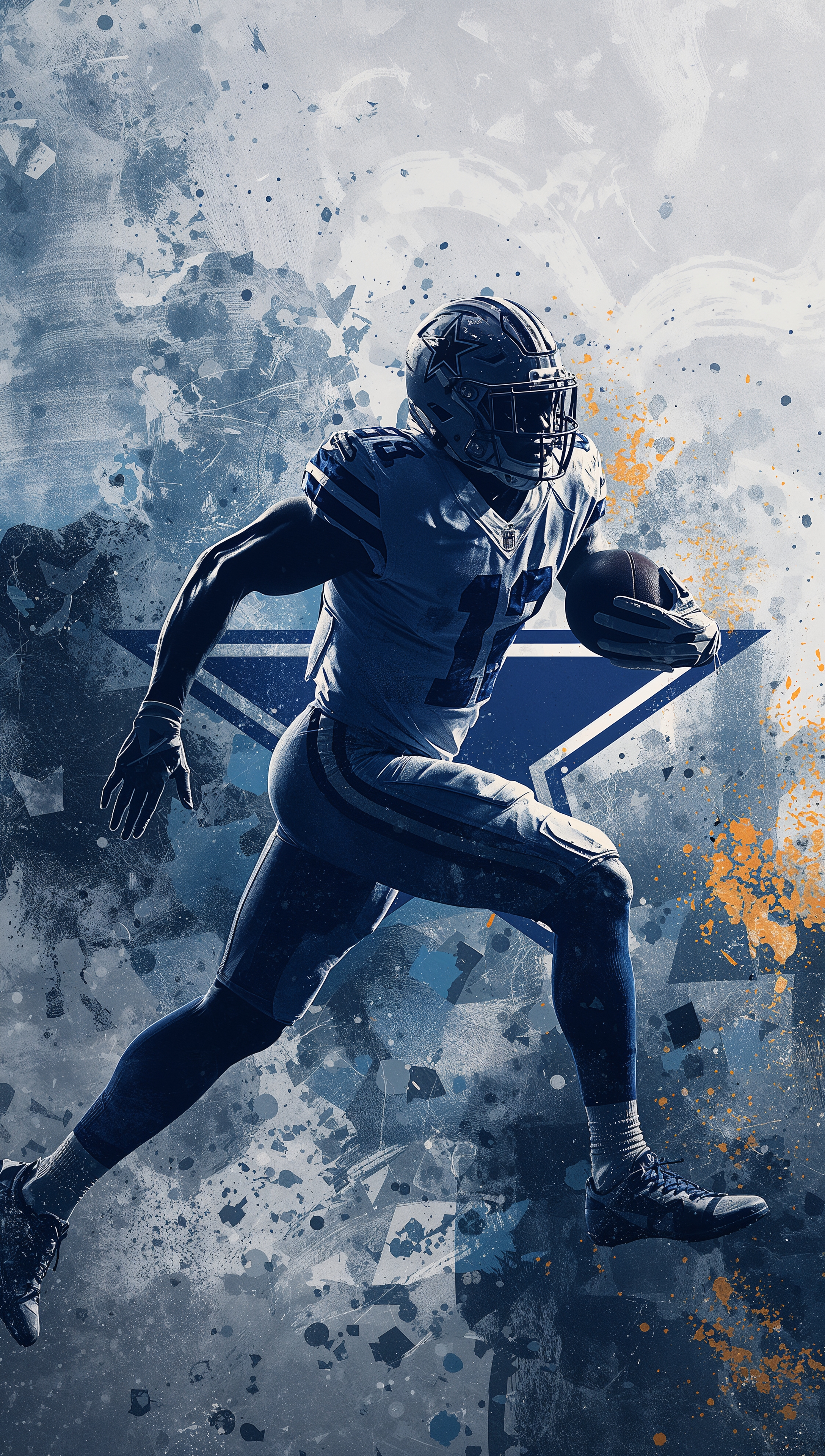 Dallas Cowboys iPhone wallpaper player silhouette design