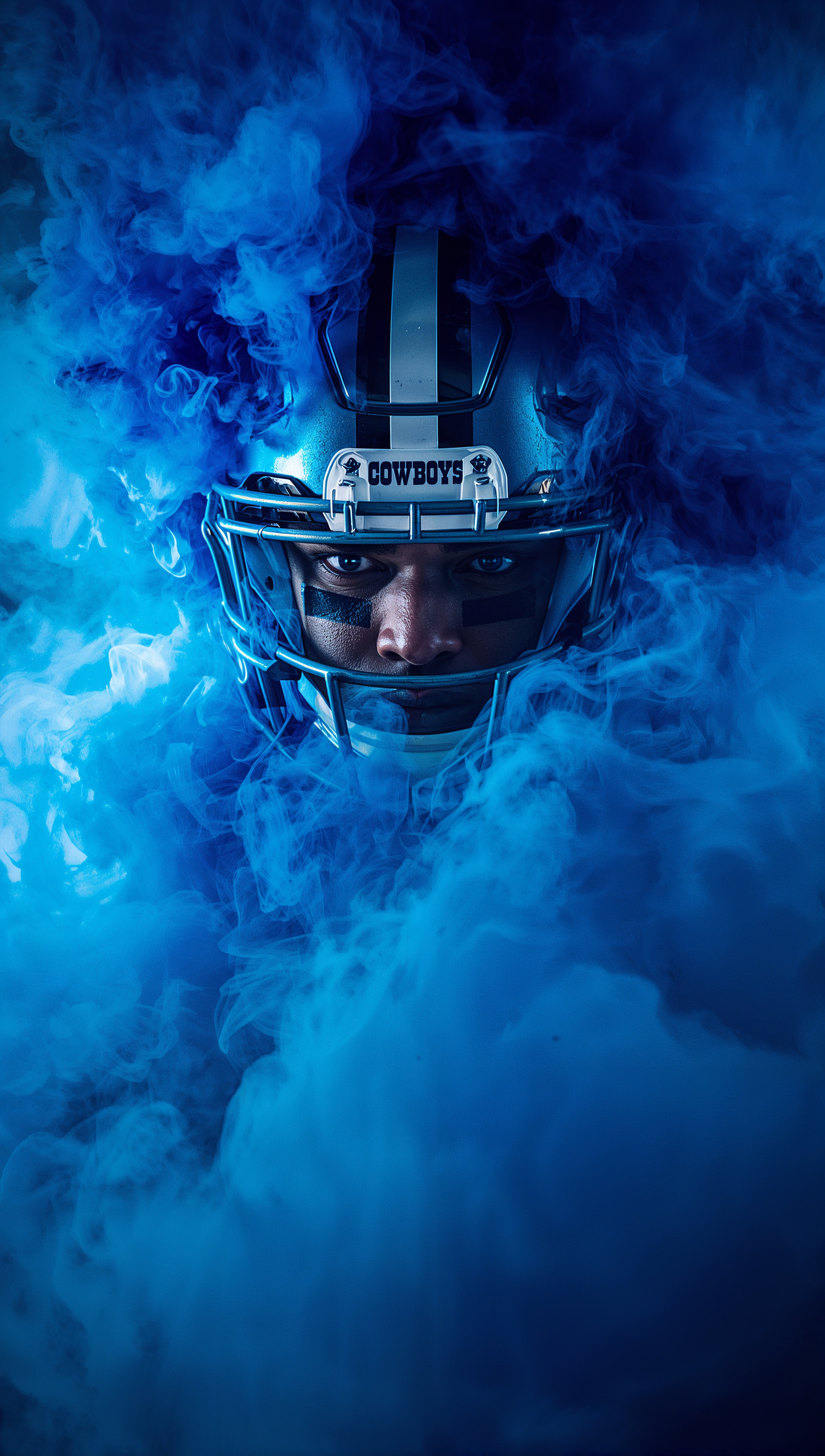 Dallas Cowboys iPhone wallpaper glowing blue silver star