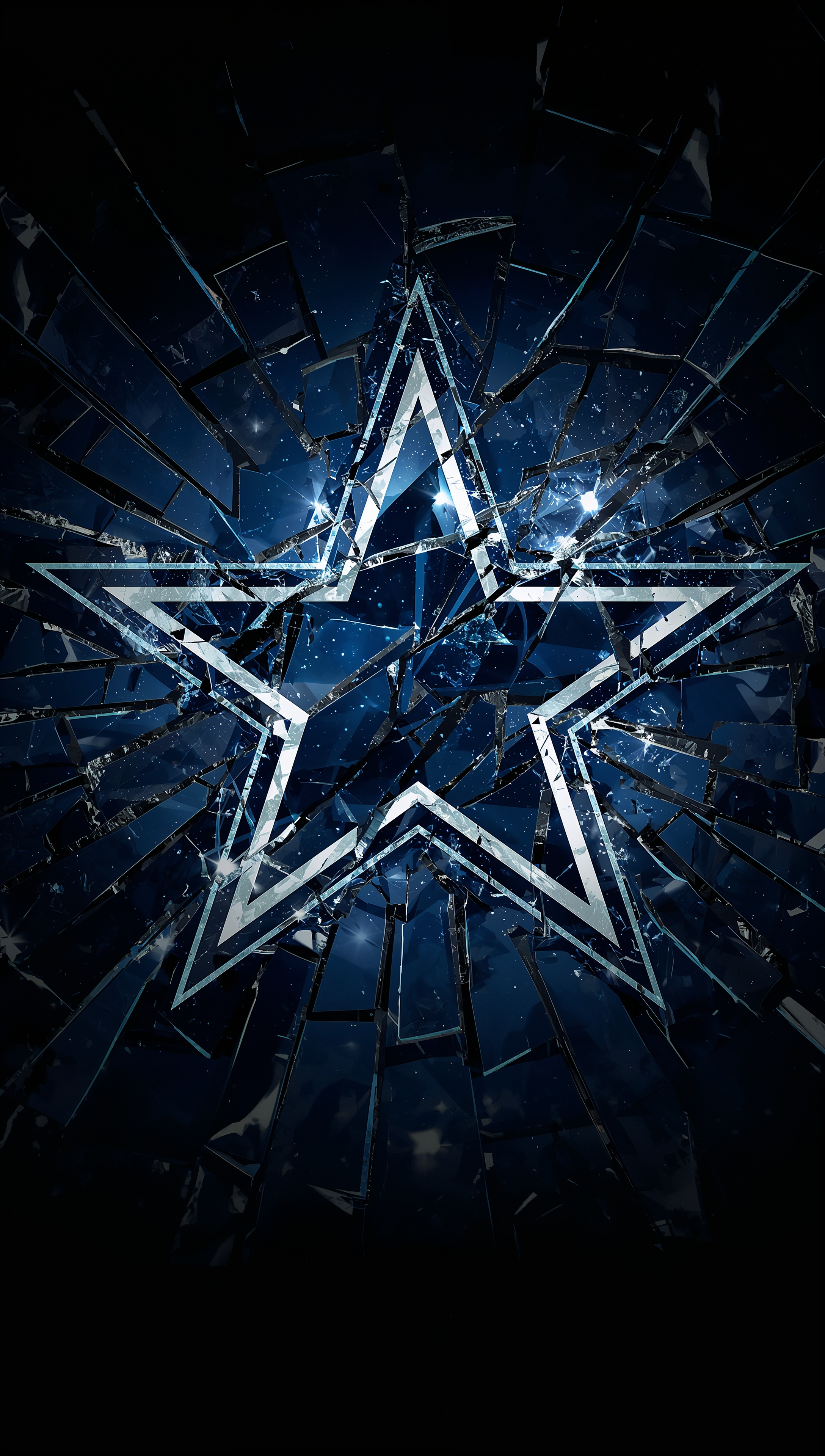 Dallas Cowboys iPhone wallpaper shattered glass logo
