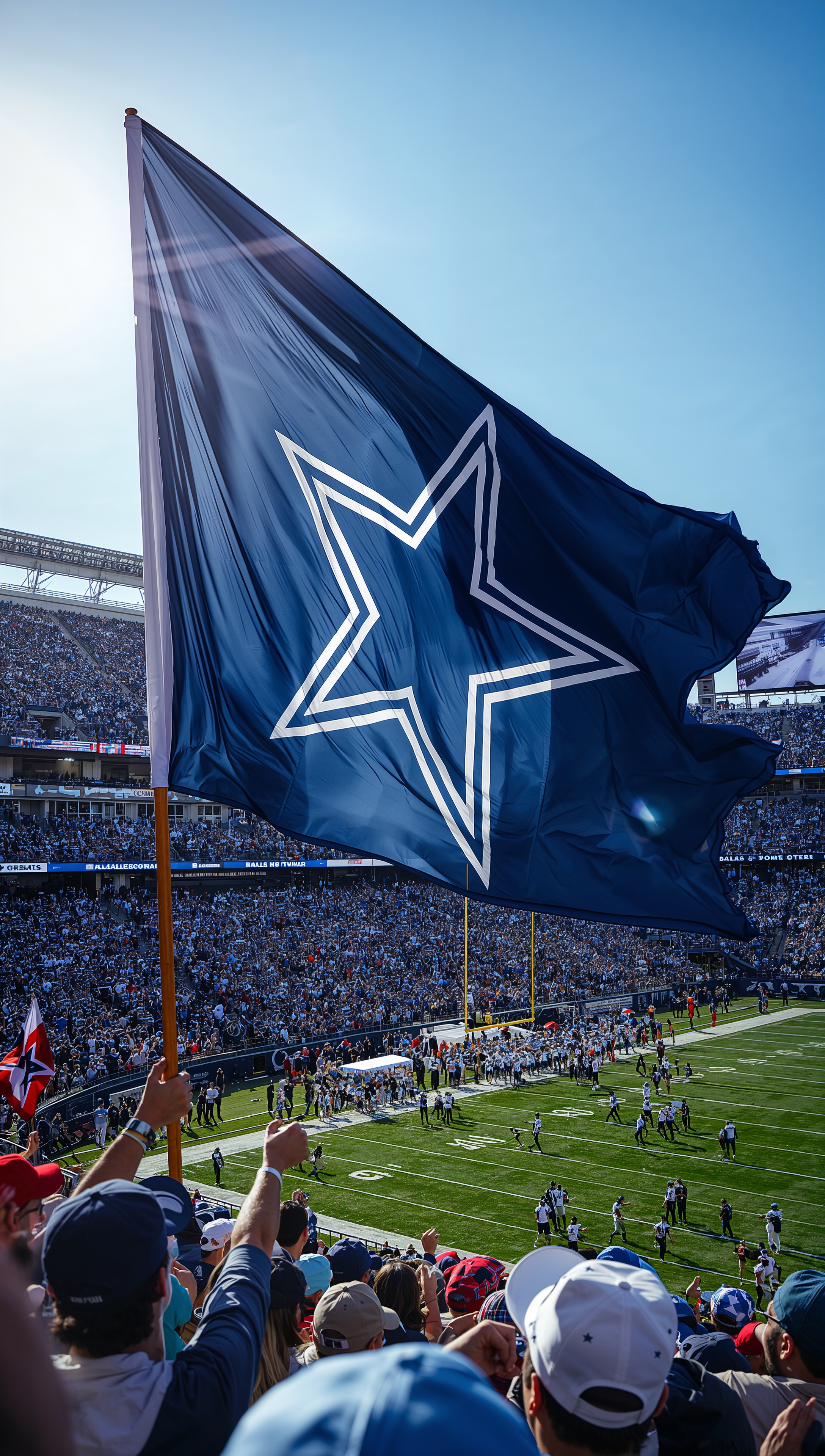 Dallas Cowboys iPhone wallpaper team flag waving