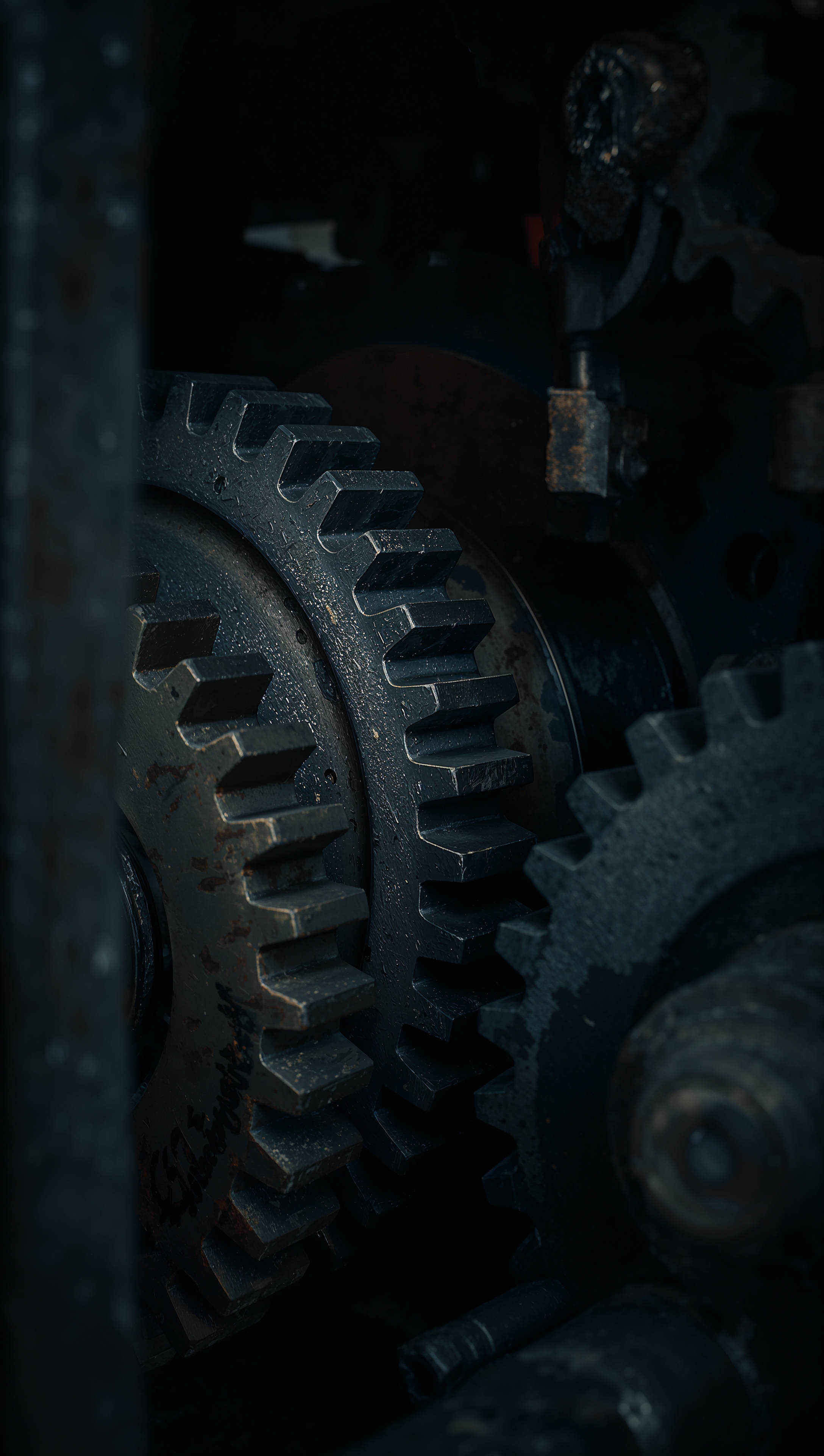 Dark Gears iPhone Wallpaper – Heavy steel look