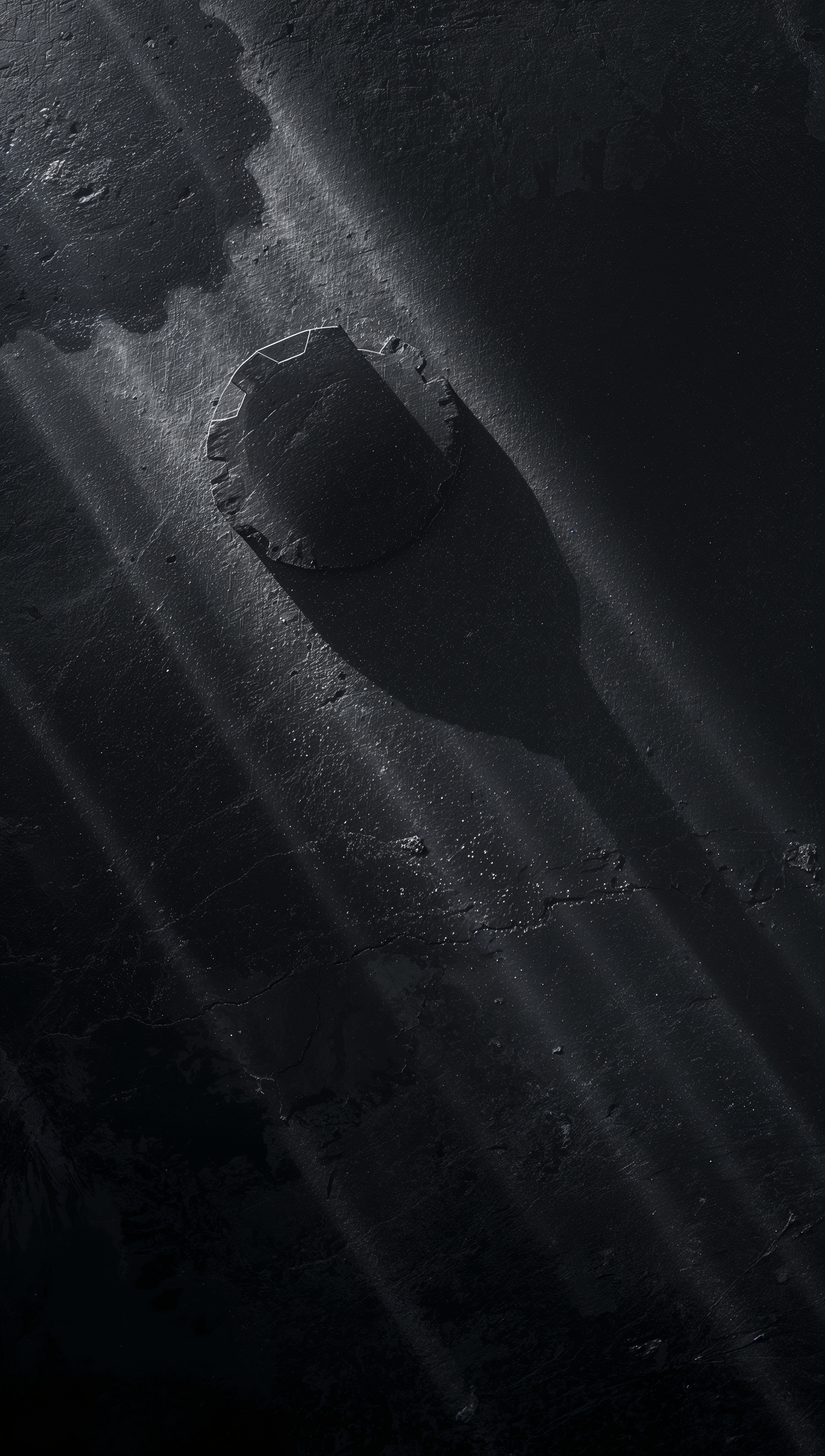 Dark Gears iPhone Wallpaper – Minimal shadow design