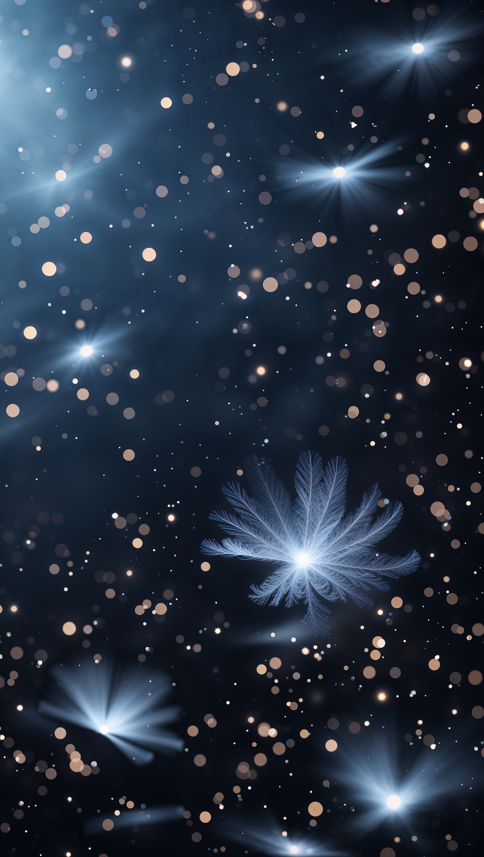 Dark sky with silver stars and a soft moonlight gradient, perfect for iPhone screens