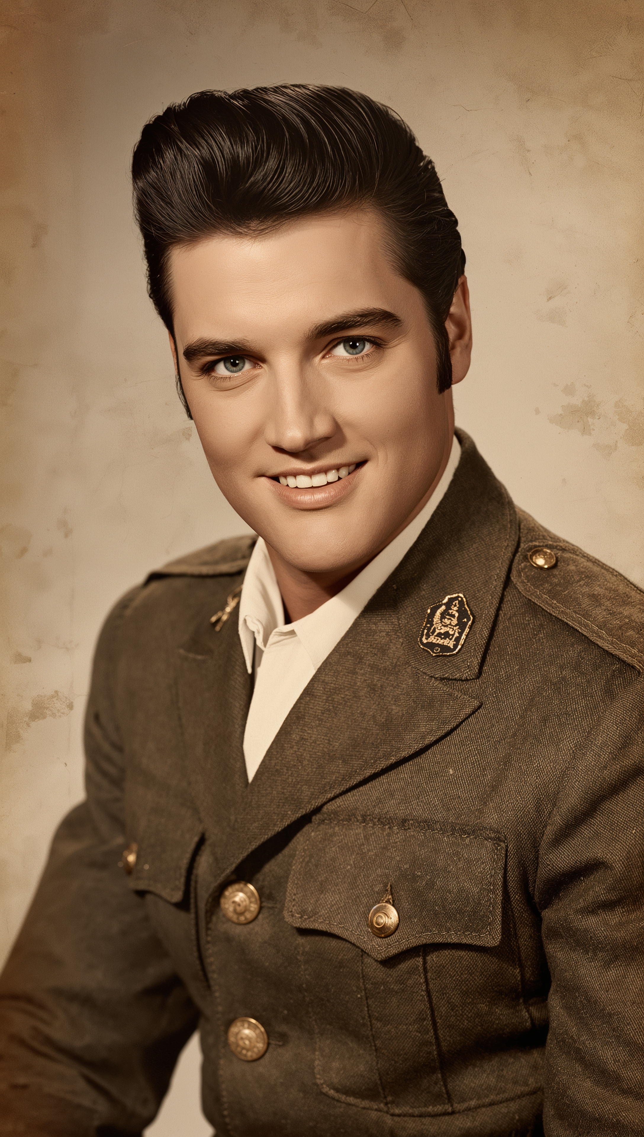 Elvis Presley iPhone wallpaper – army vintage style