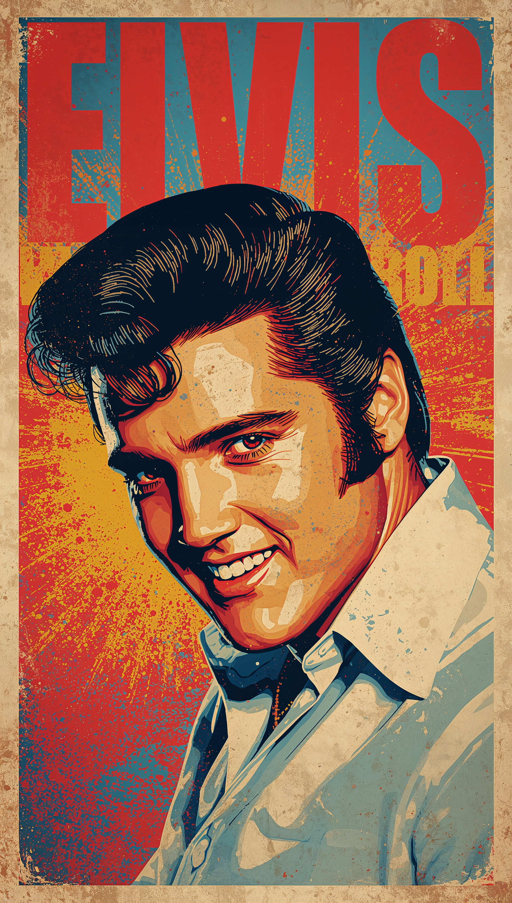 Elvis Presley iPhone wallpaper – vintage poster design