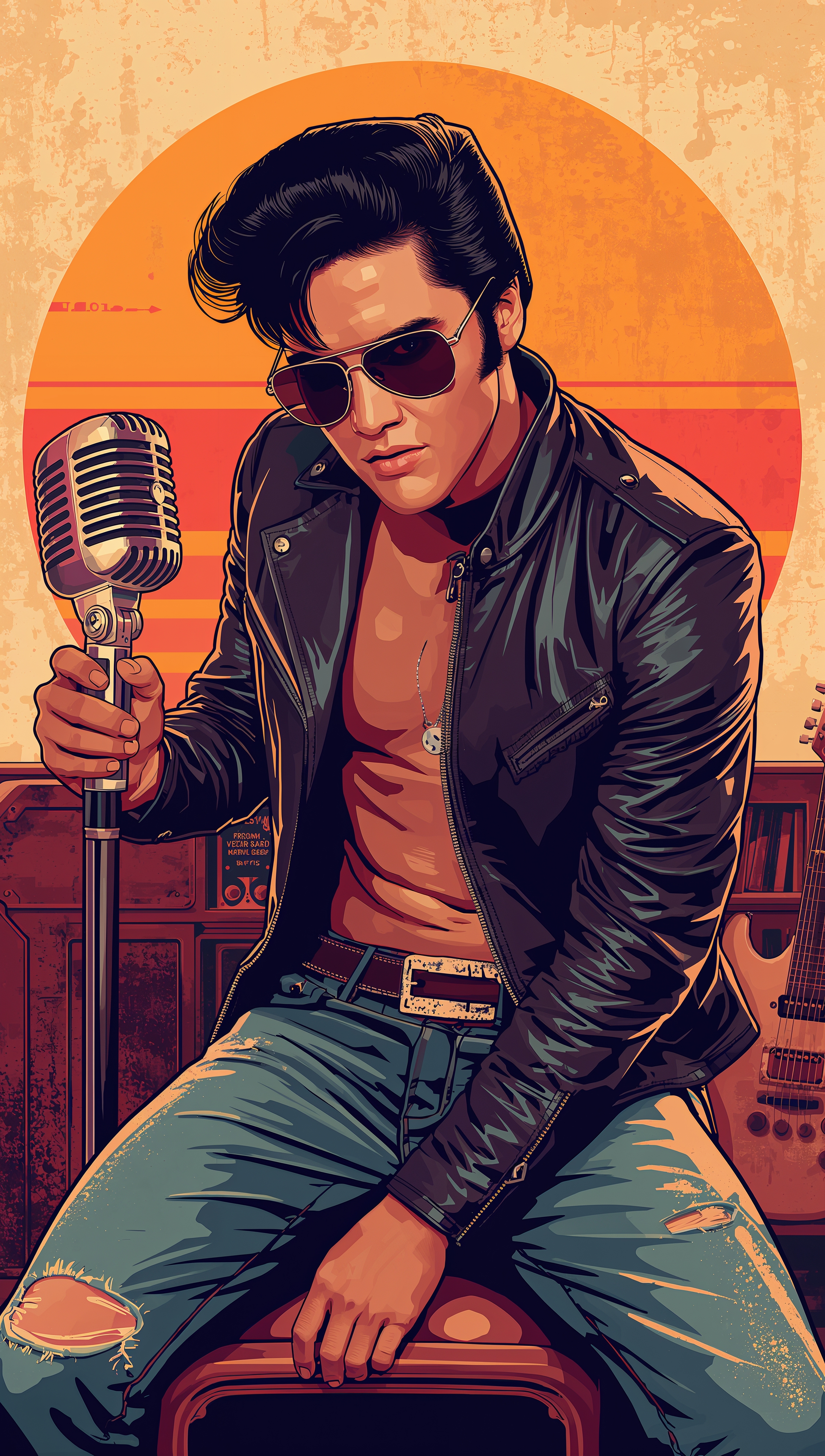 Elvis Presley iPhone wallpaper – young rockstar look