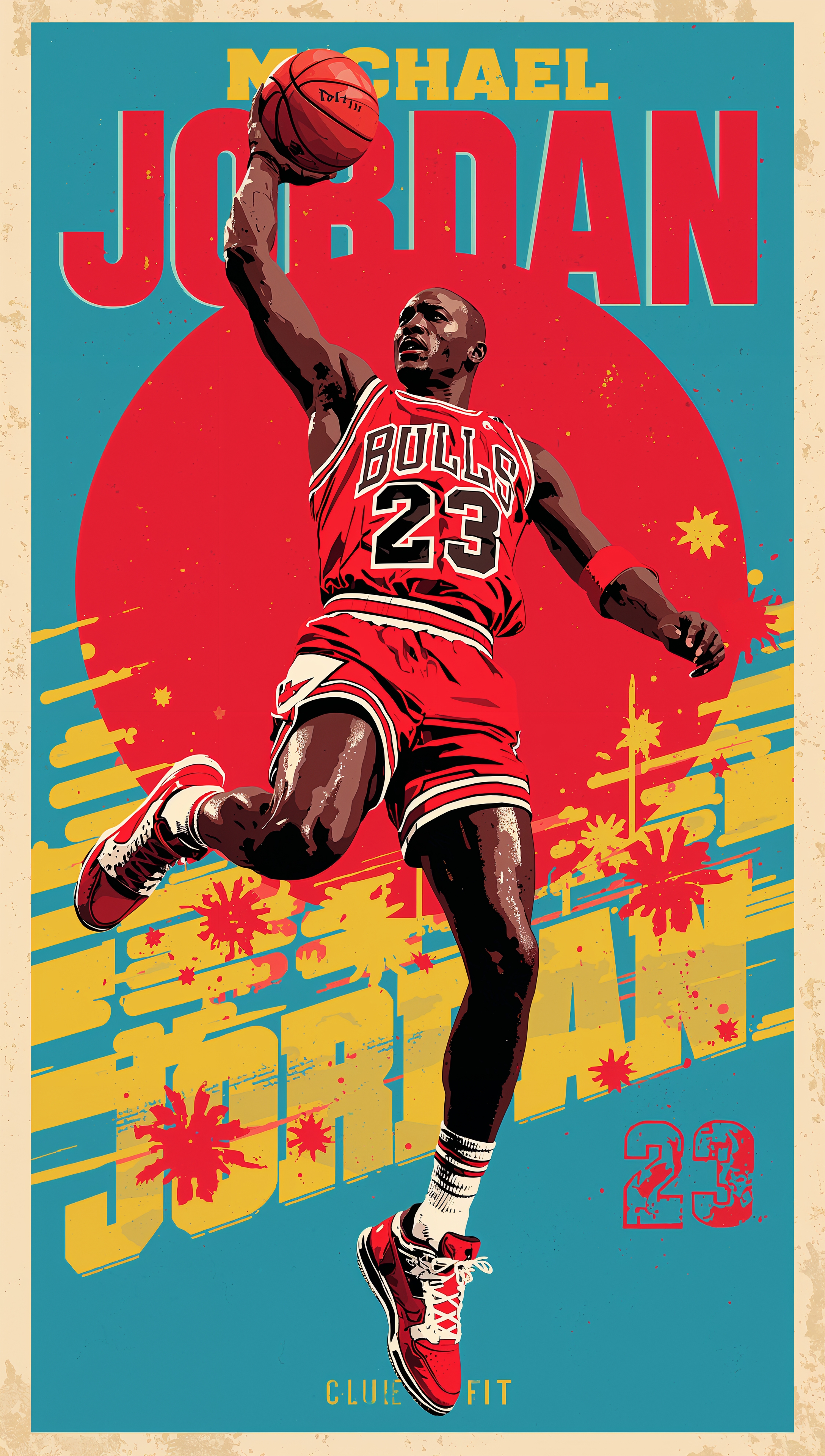 Michael Jordan free throw dunk iPhone wallpaper