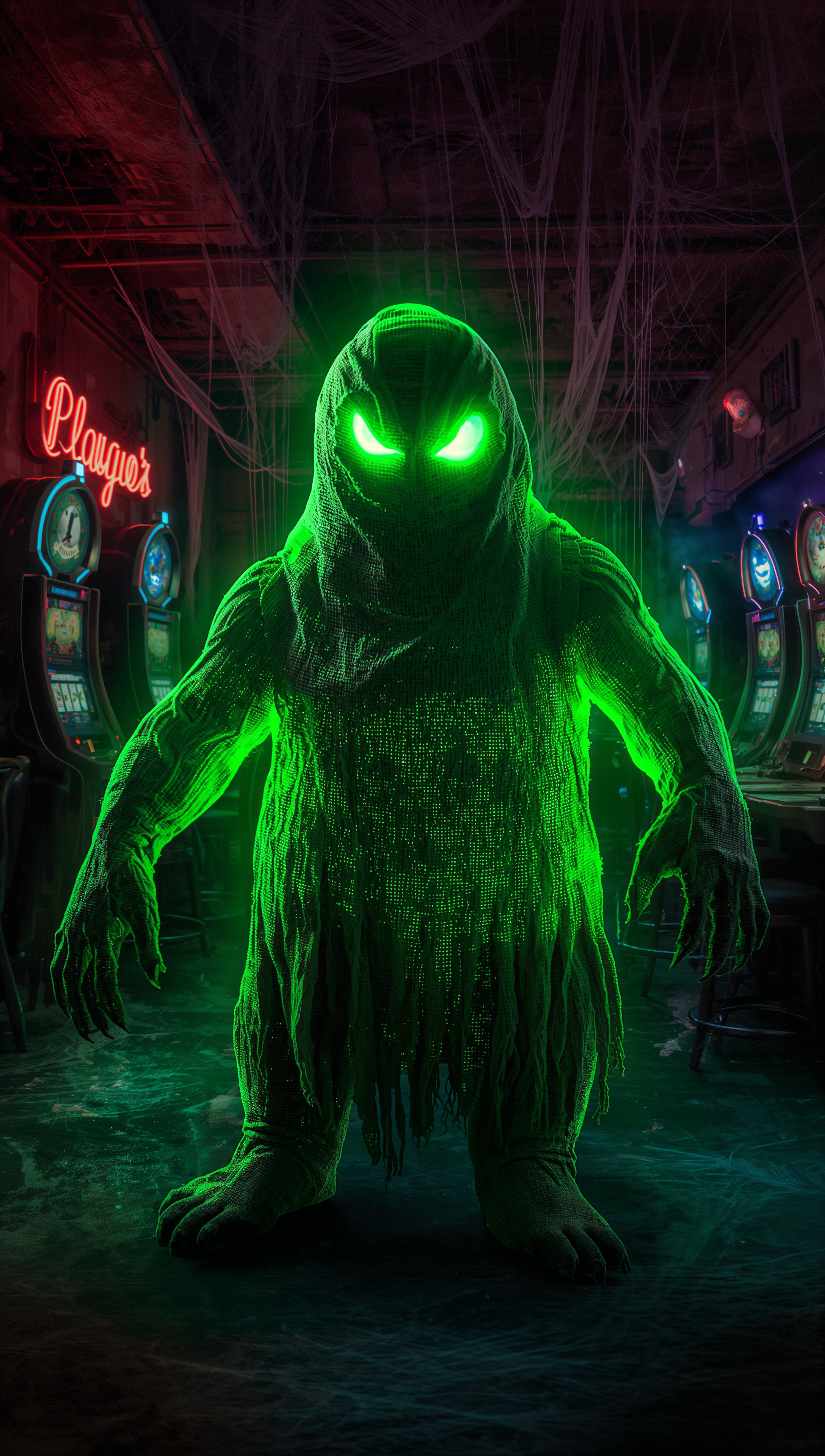 Nightmare Before Christmas iPhone Wallpaper – Oogie Boogie glowing green