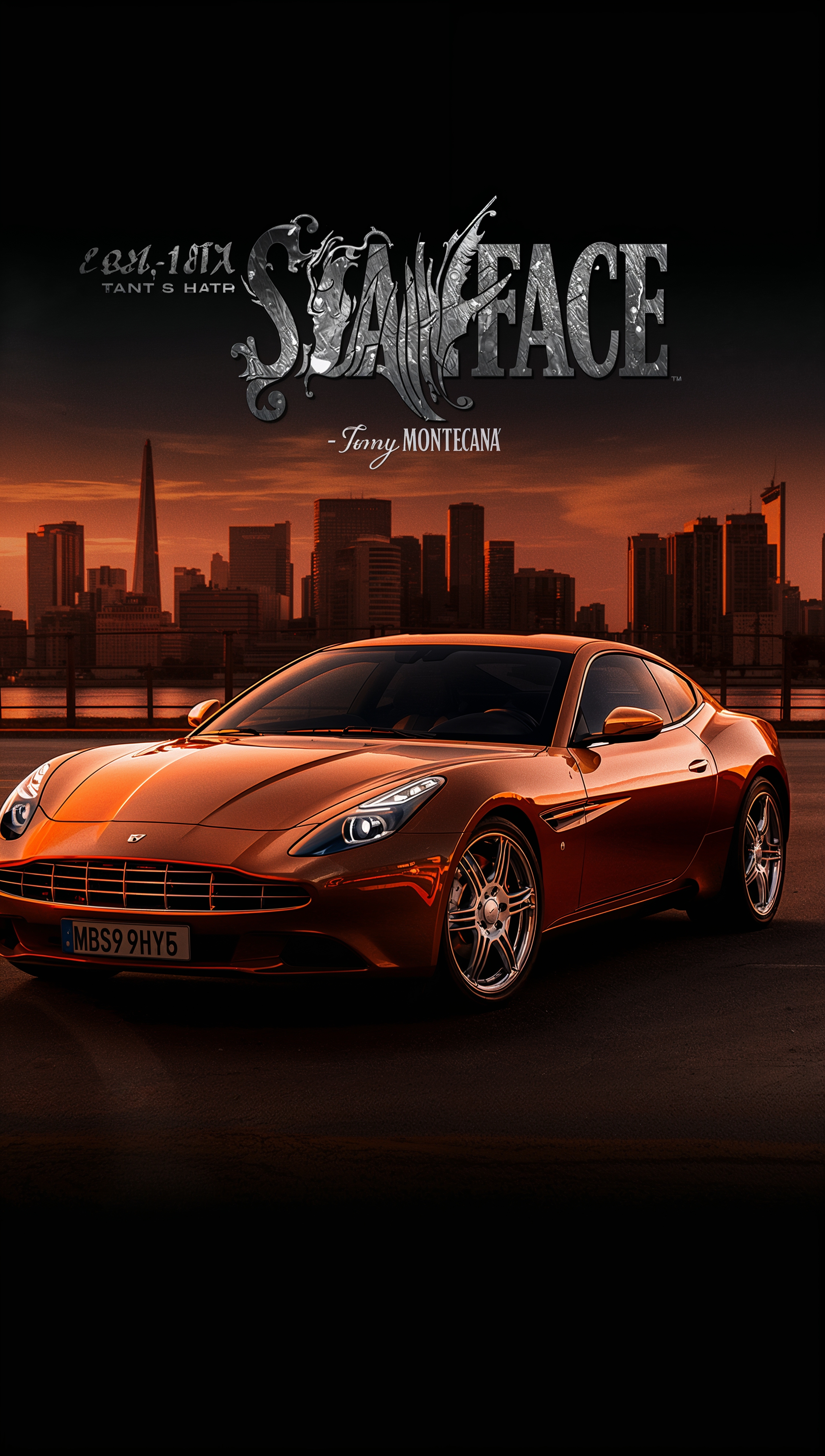 Scarface luxury car iPhone wallpaper