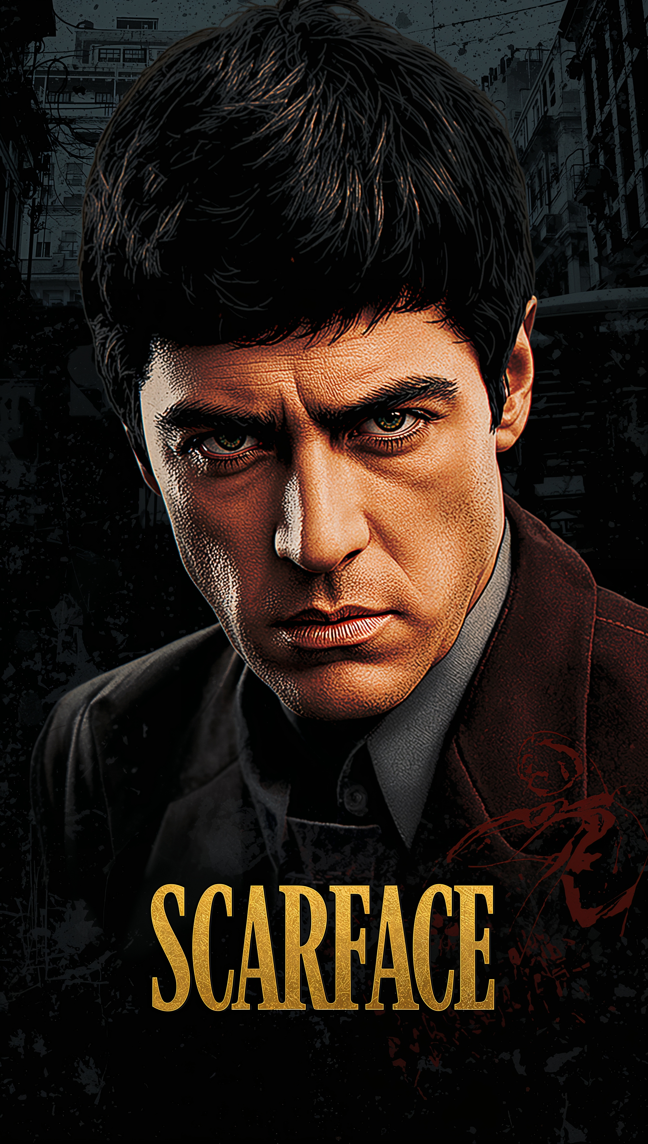 Scarface poster style iPhone wallpaper