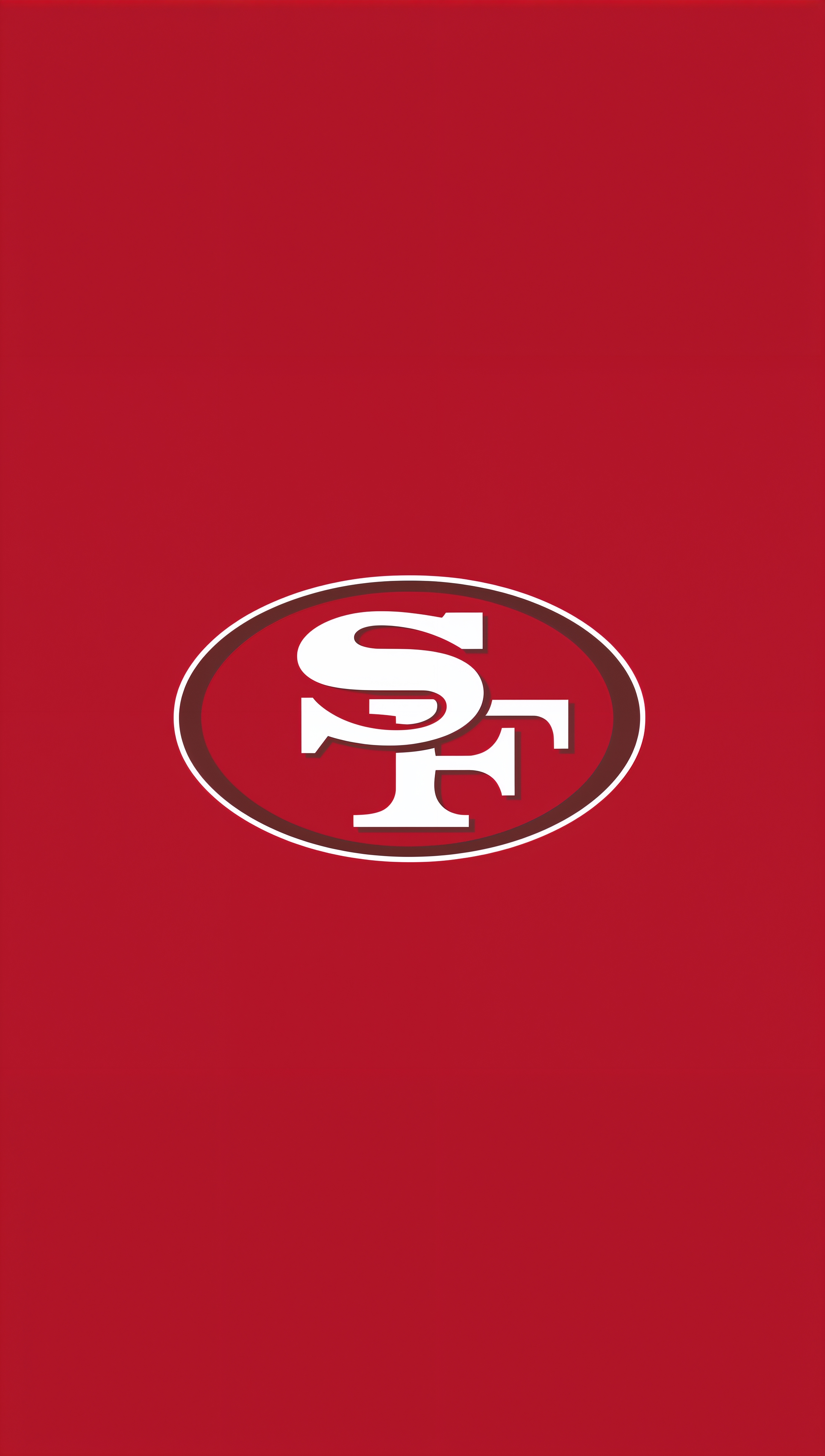 49ers iPhone wallpaper with minimal flat red style