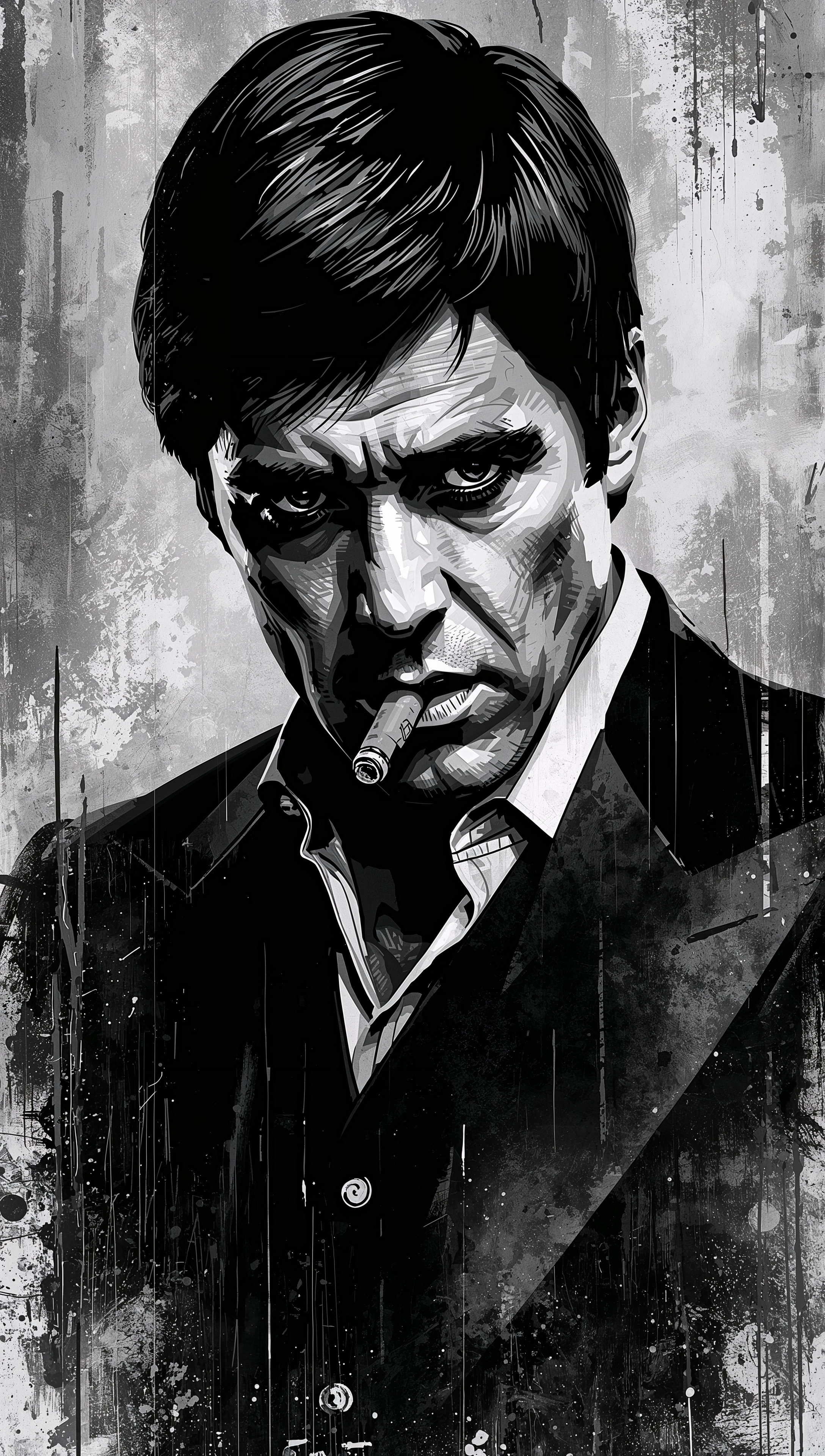Scarface black white iPhone wallpaper