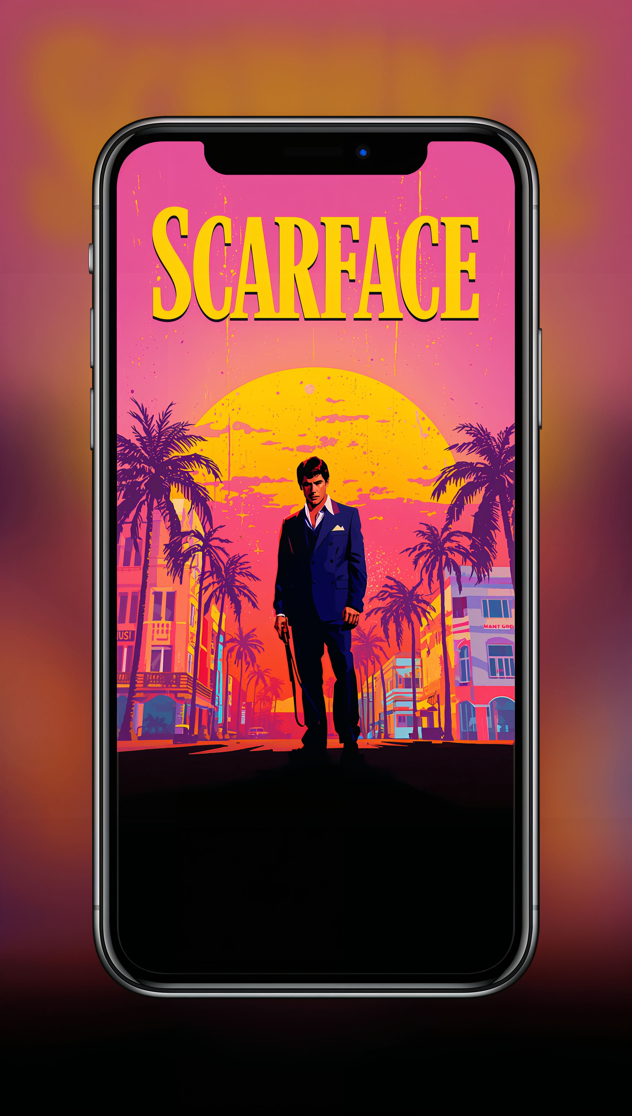 Scarface sunset iPhone wallpaper