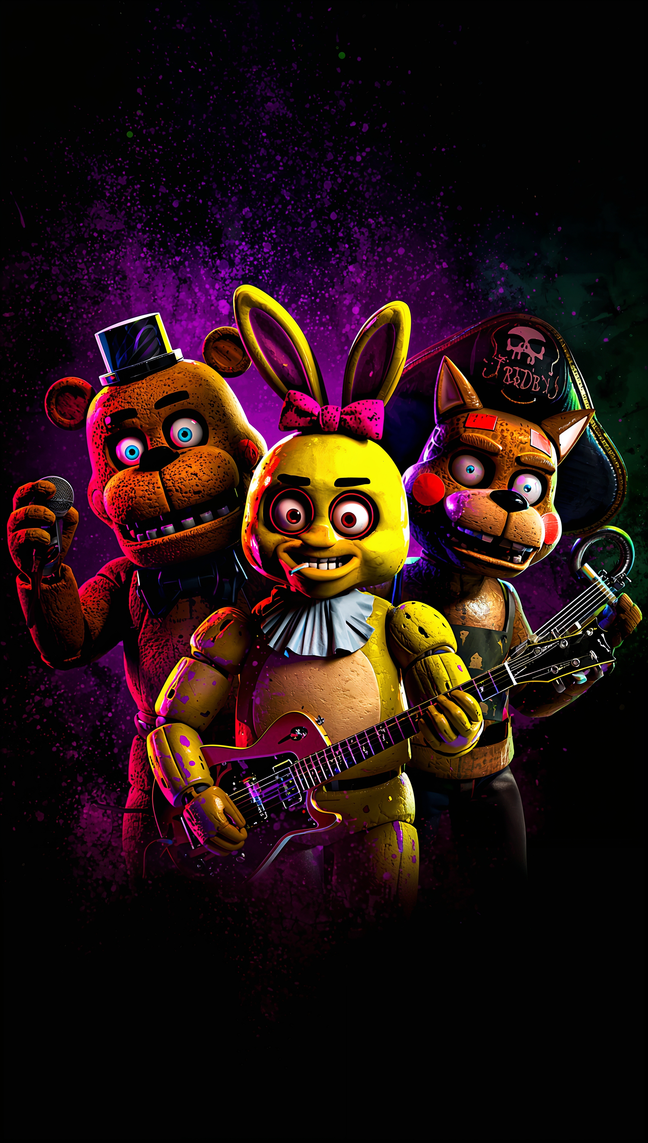 FNAF Rockstar animatronics iPhone wallpaper