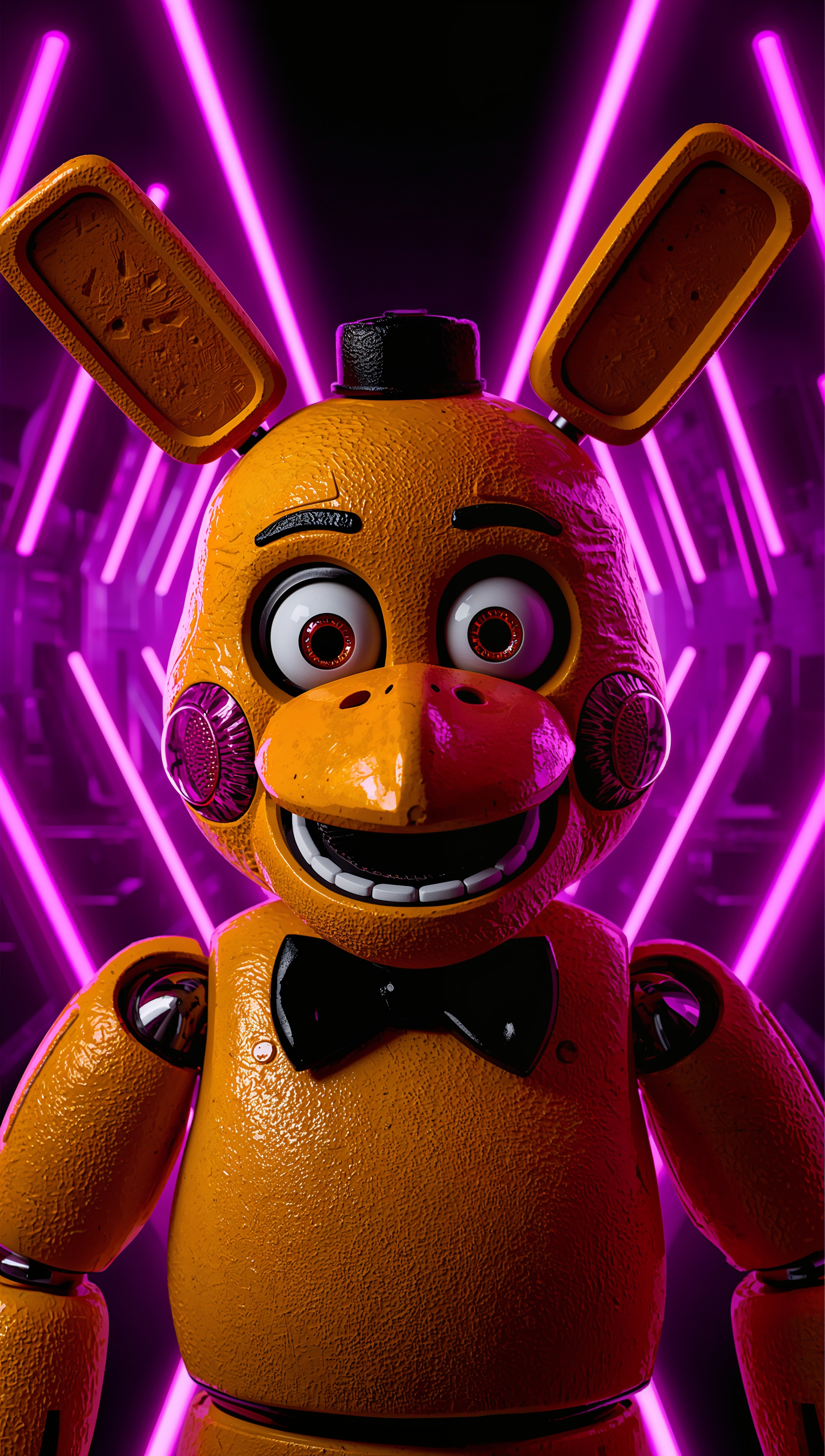 FNAF Chica neon iPhone wallpaper