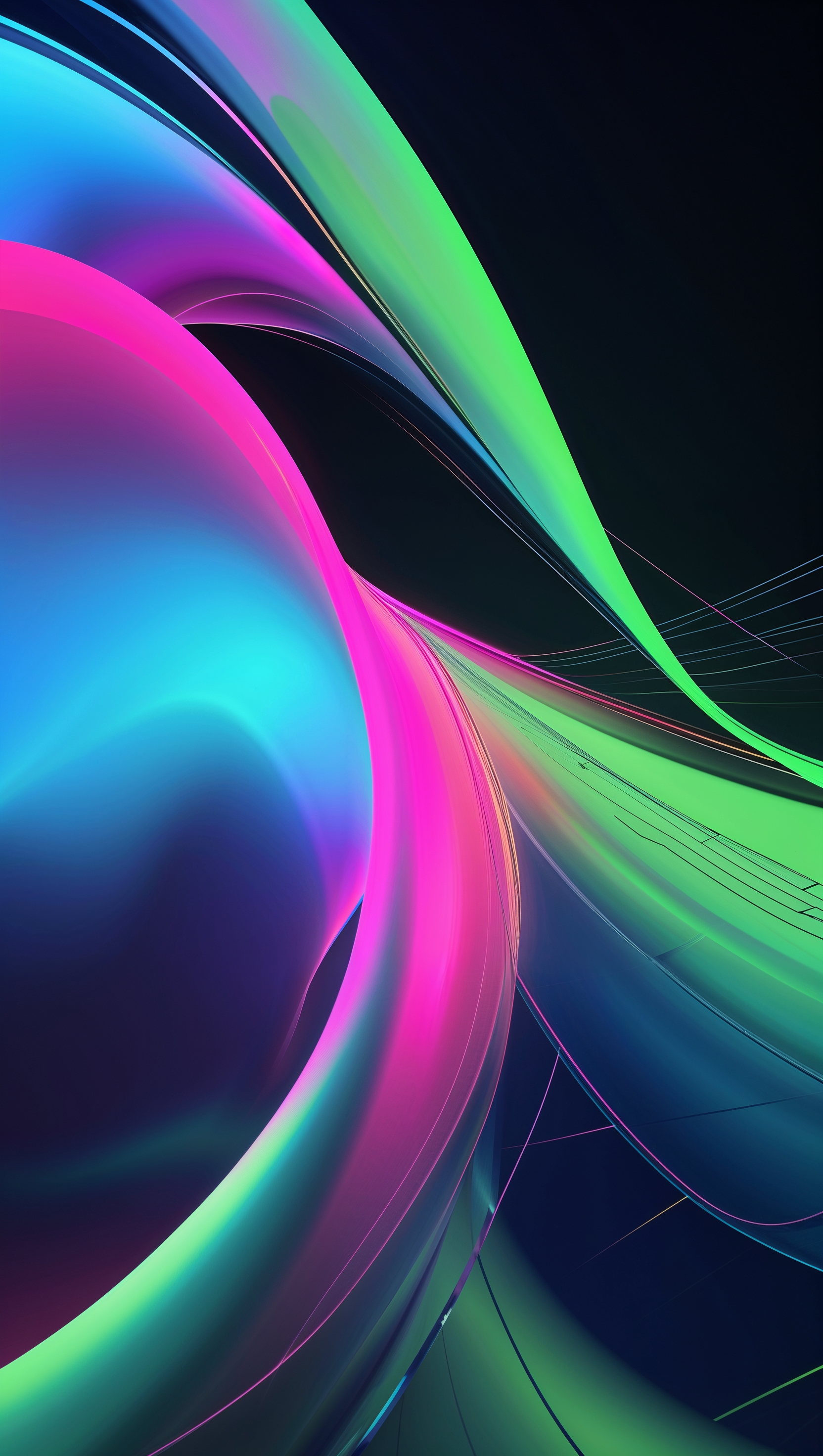 Aesthetic neon wallpaper with retro synthwave colors and smooth gradients