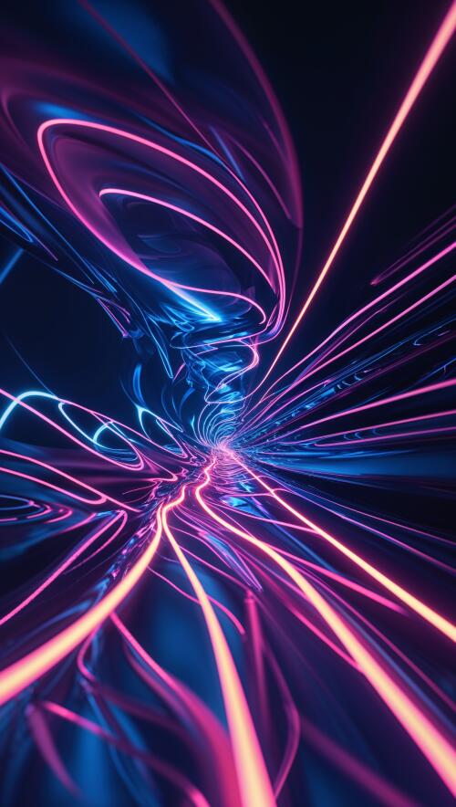 Glowing Neon iPhone Wallpaper