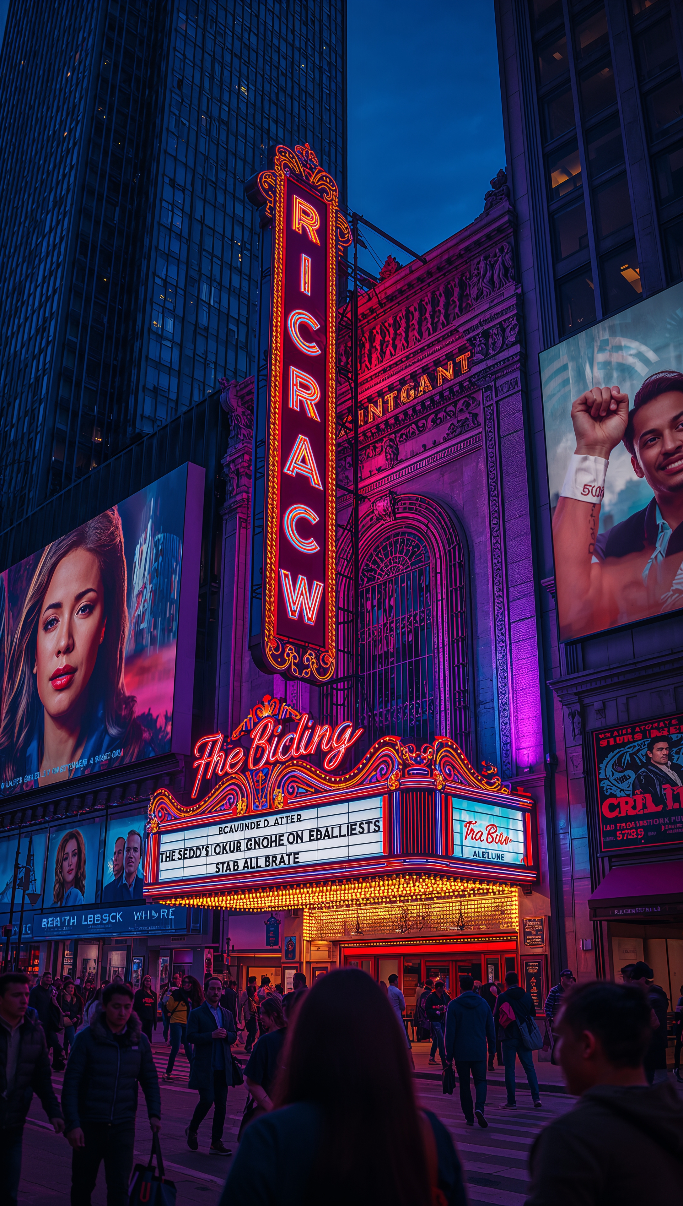 theatre iphone wallpaper broadway neon lights
