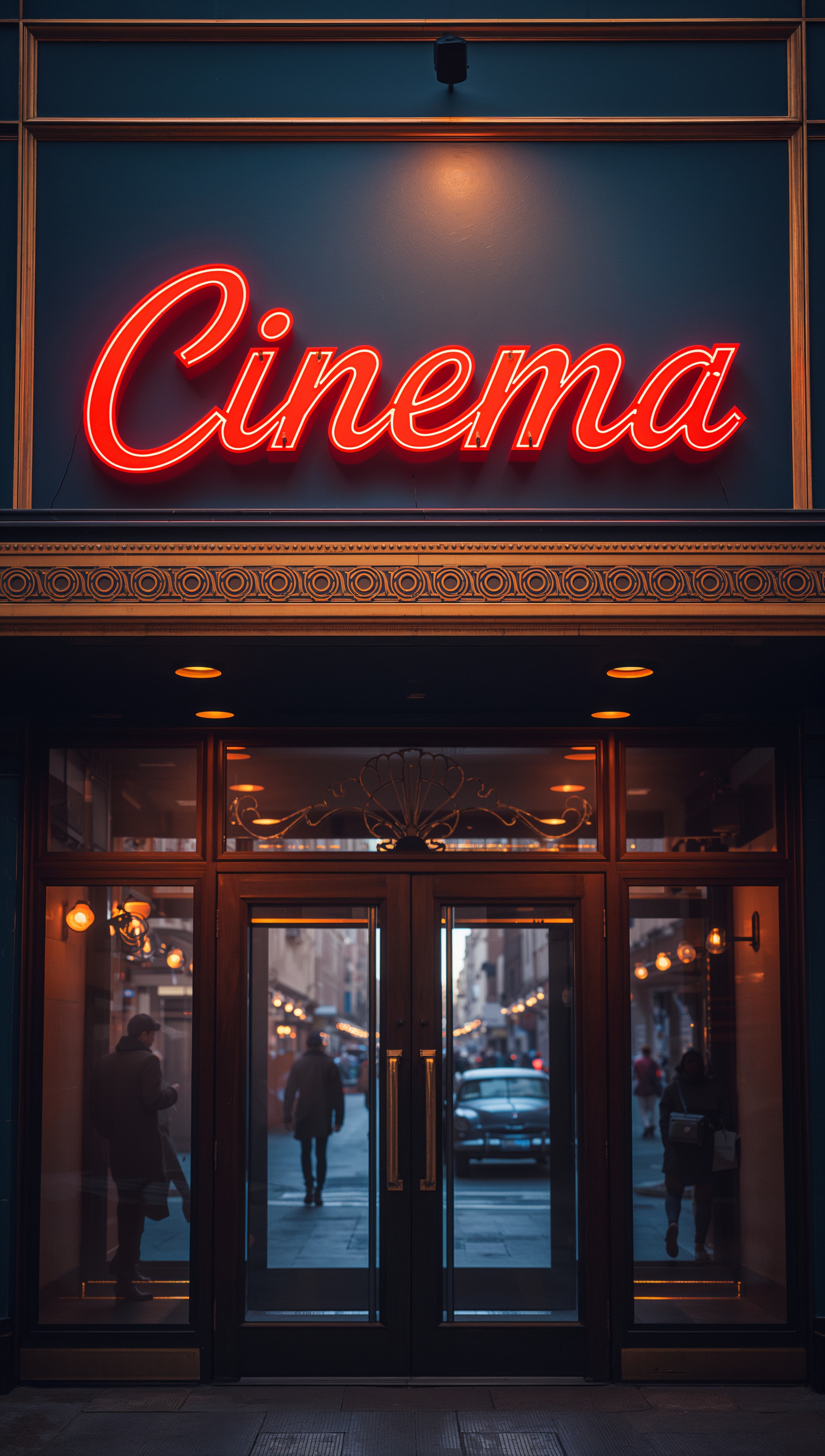 theatre iphone wallpaper retro cinema entrance