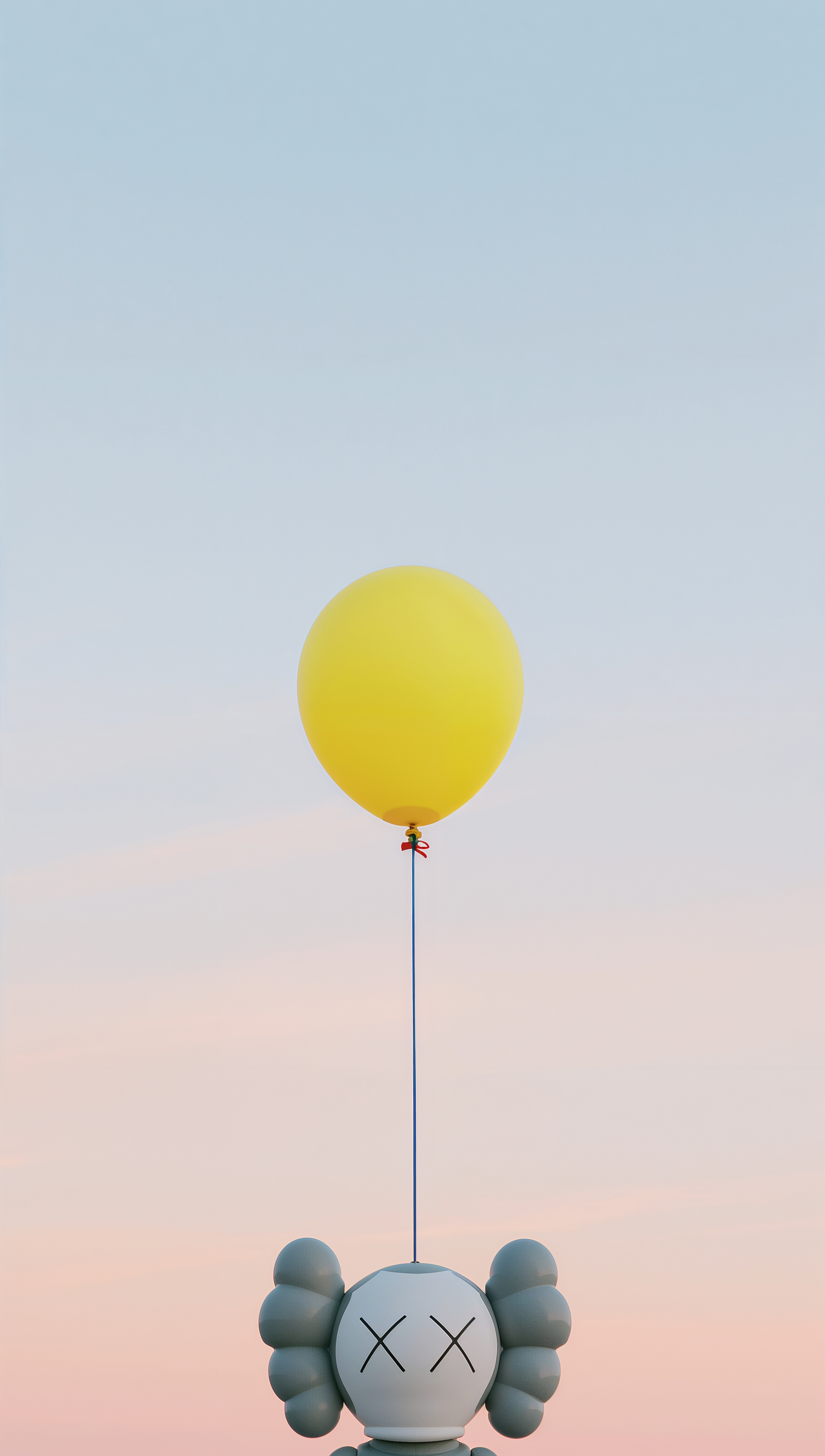 Kaws iPhone wallpaper – balloon pastel sky