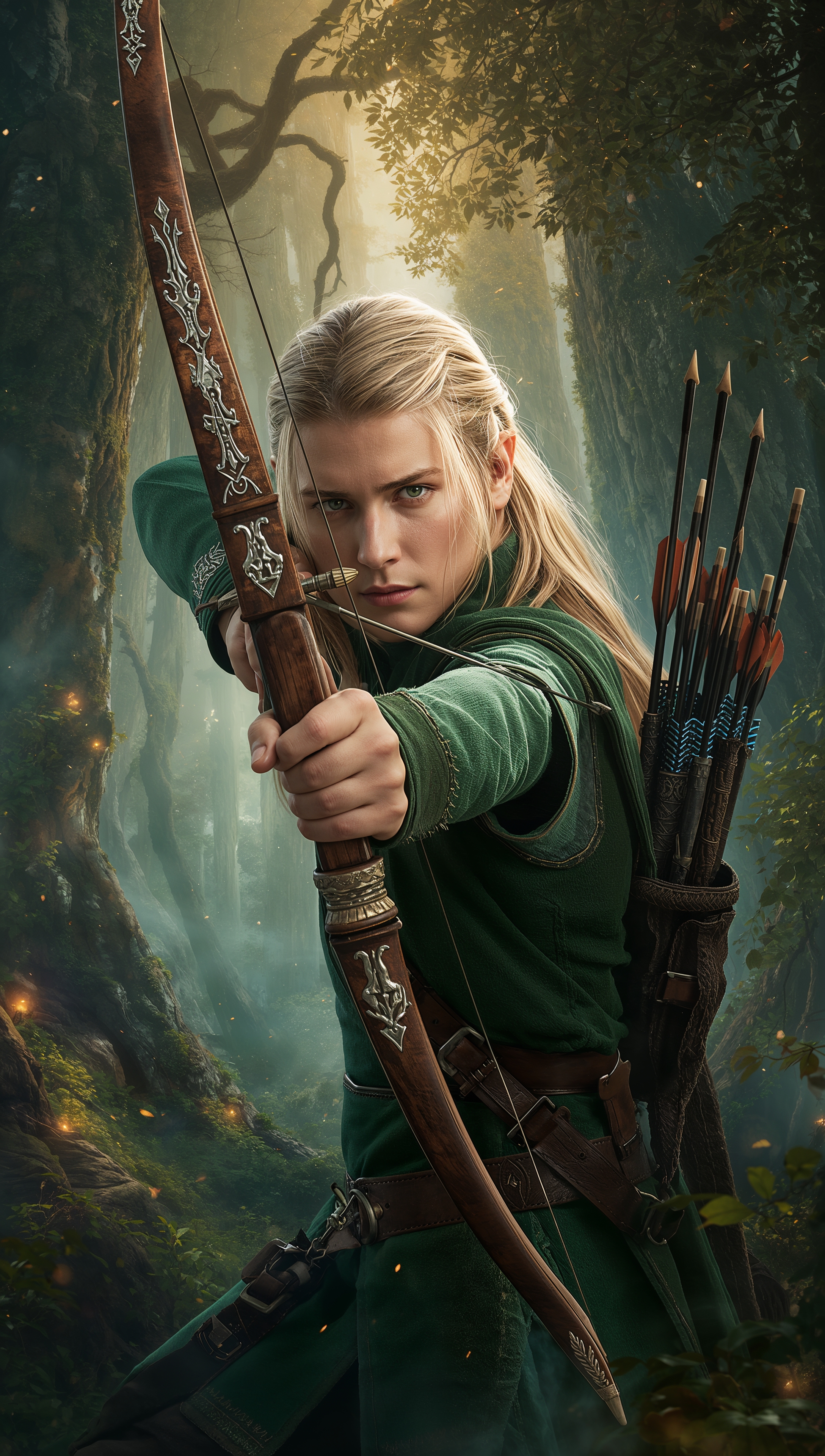 Lord of the Rings – Legolas archery iPhone wallpaper