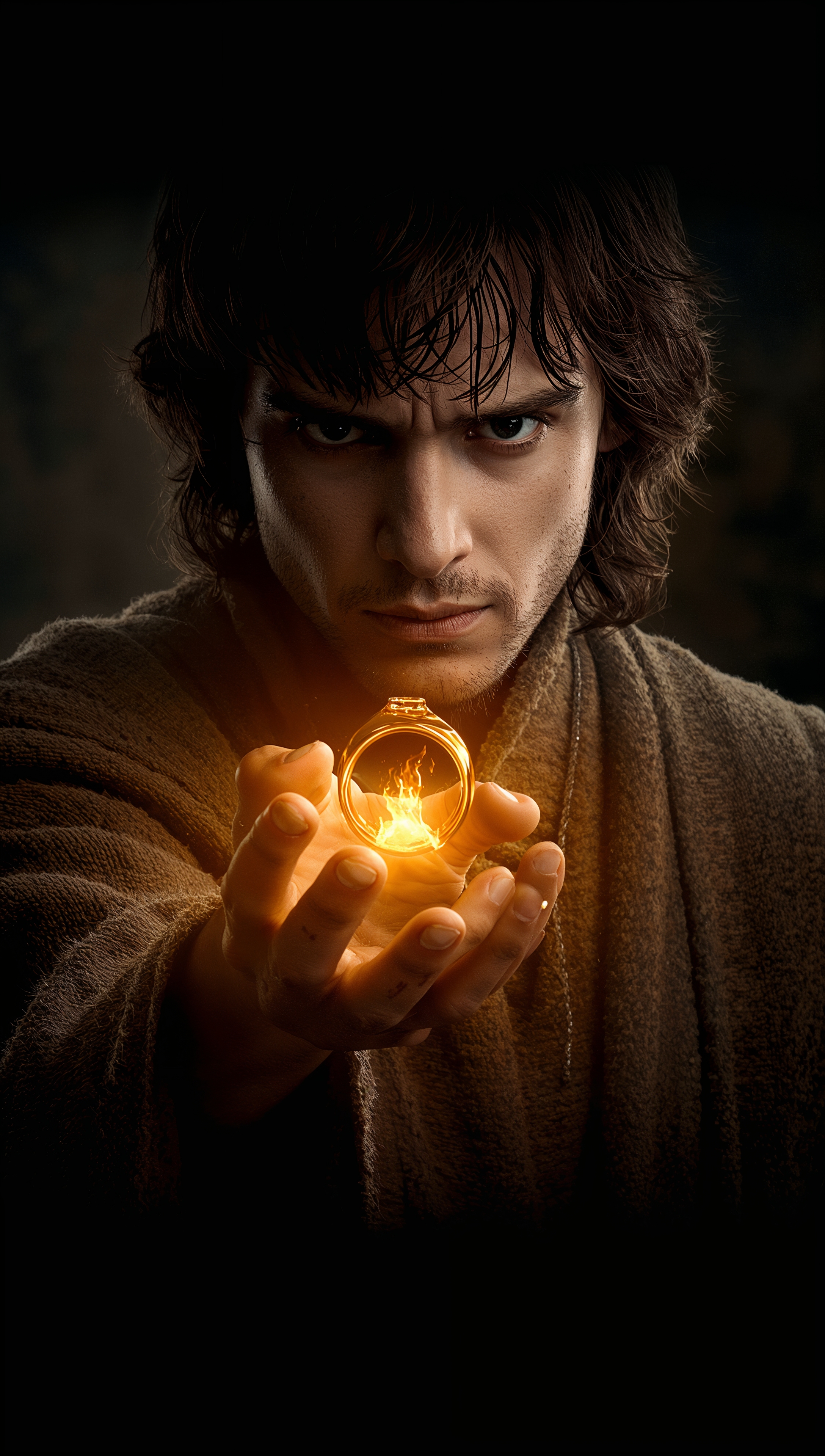 Lord of the Rings – Frodo with One Ring iPhone wallpaper