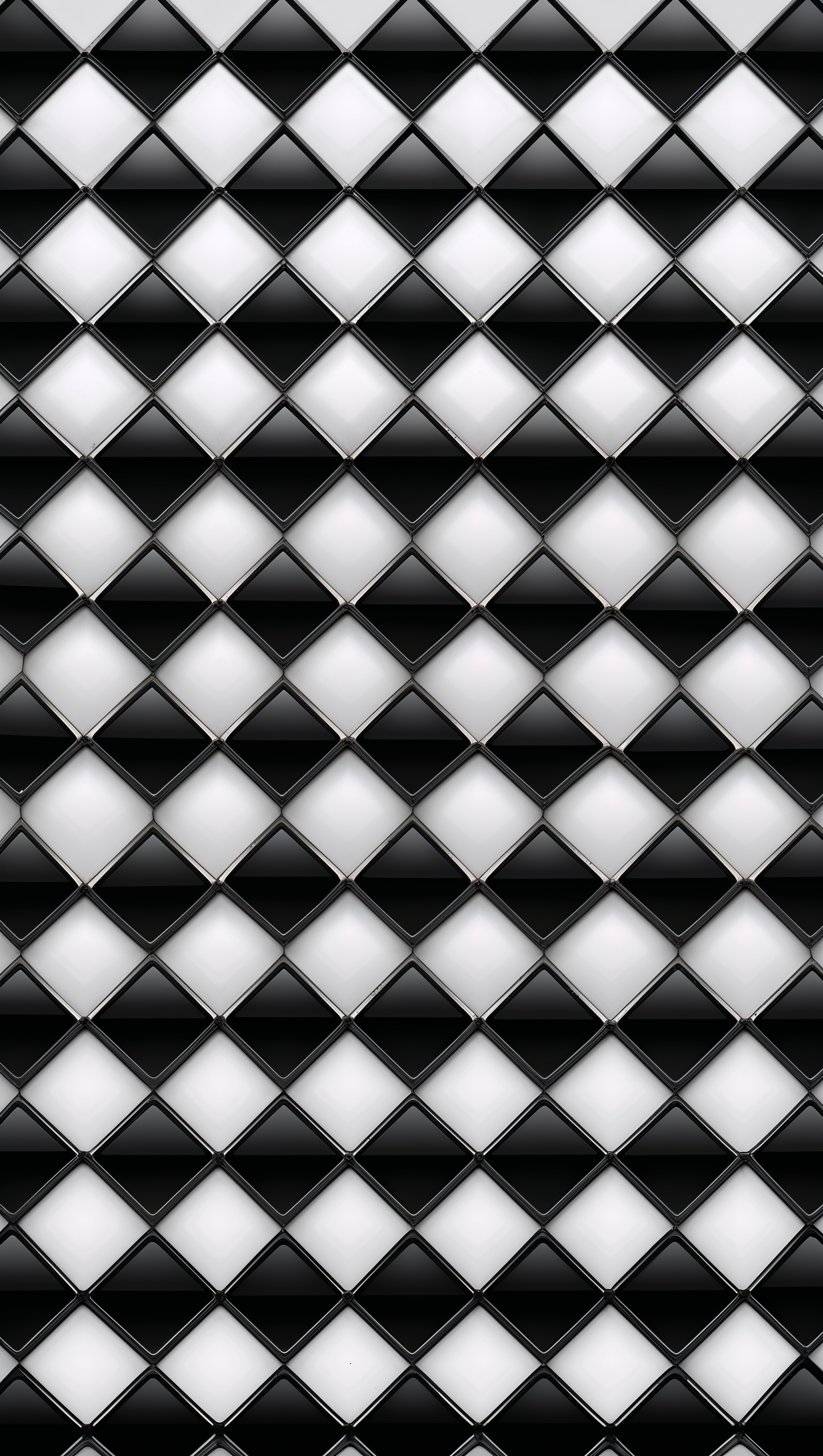 Simple black and white checkerboard pattern, vertically stretched for iPhone