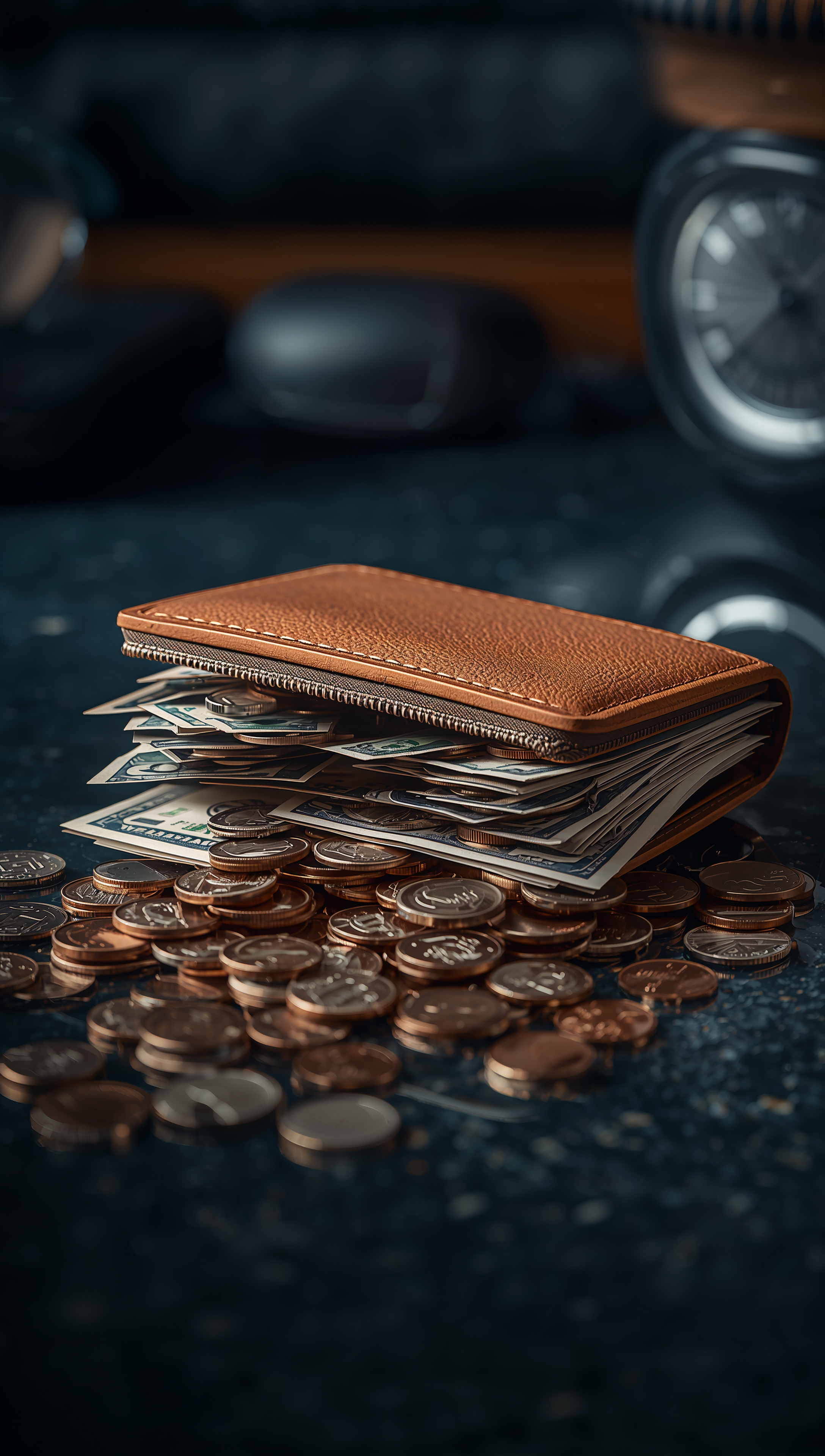 Money iPhone wallpaper – wallet full of money