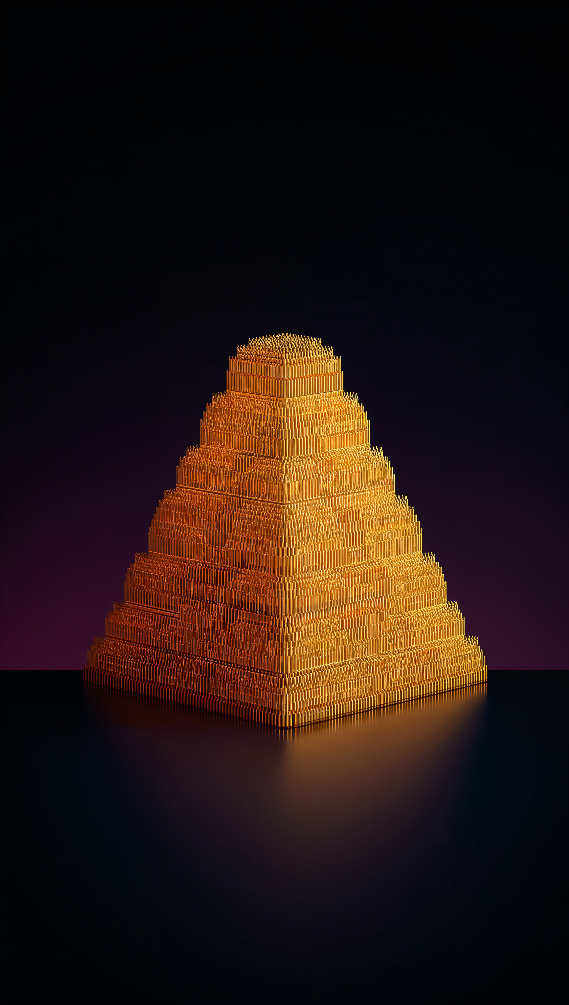 Money iPhone wallpaper – stacked golden coins