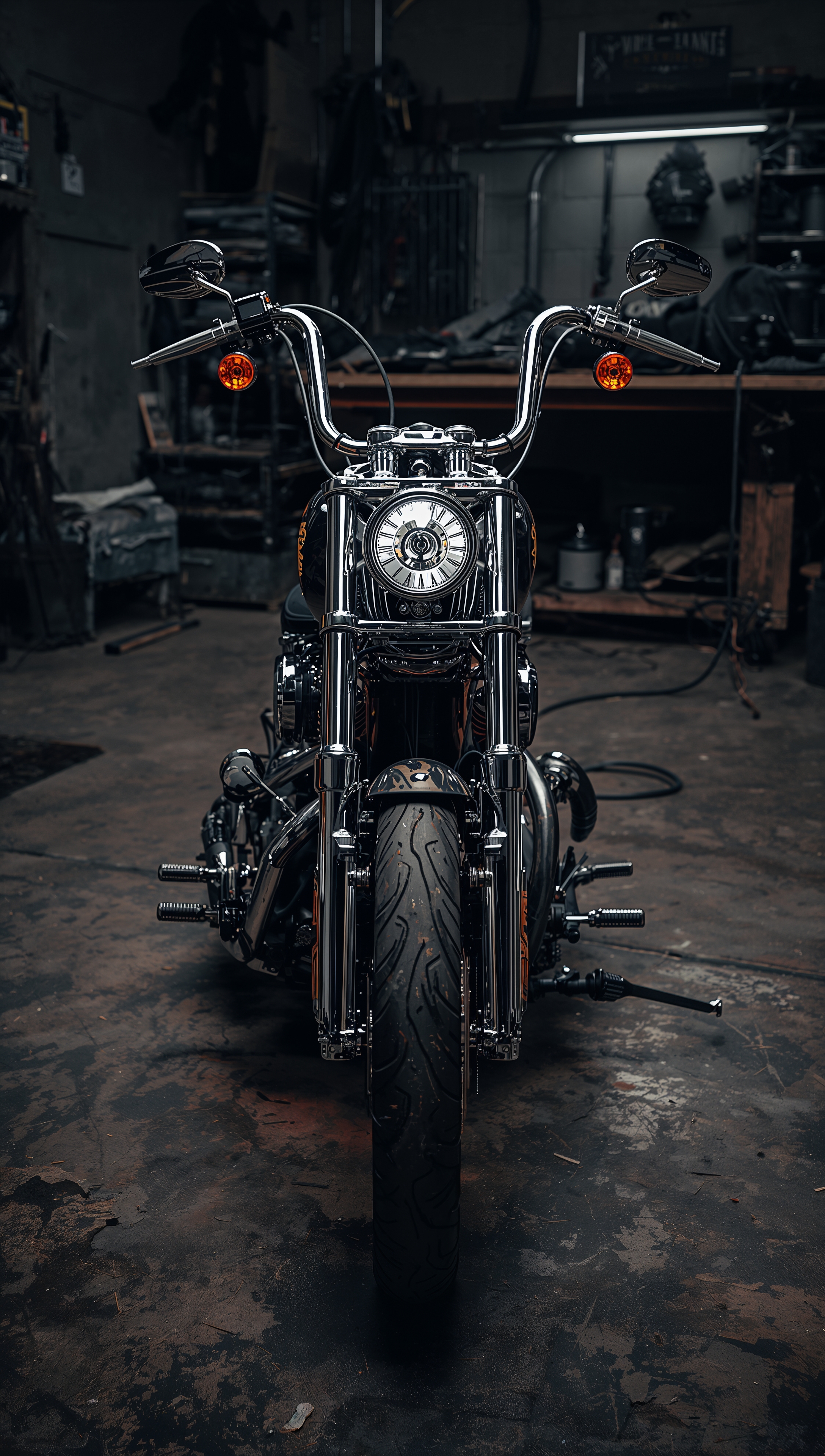 Harley Davidson iPhone wallpaper – custom chopper design