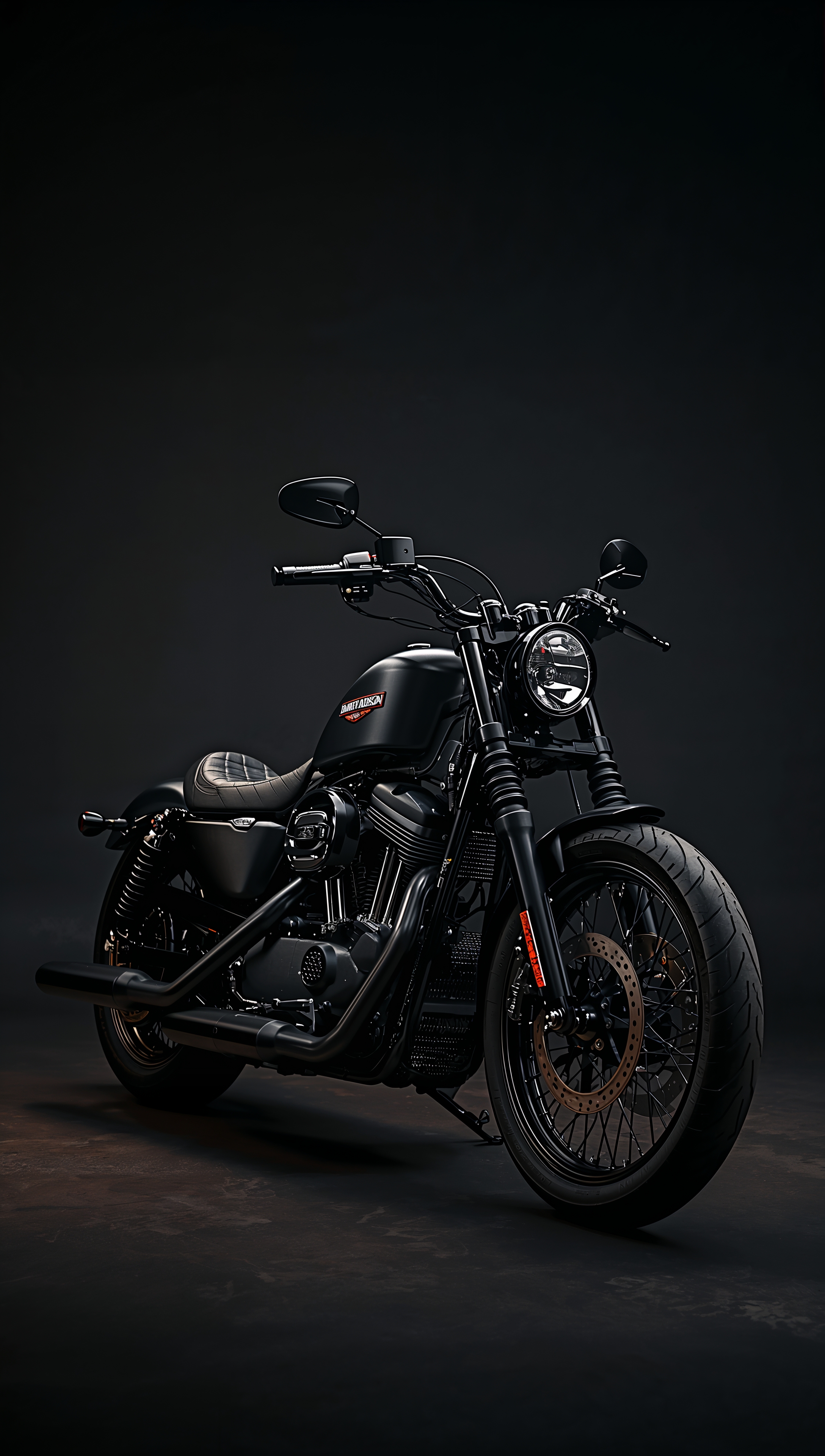 Harley Davidson iPhone wallpaper – black chrome design