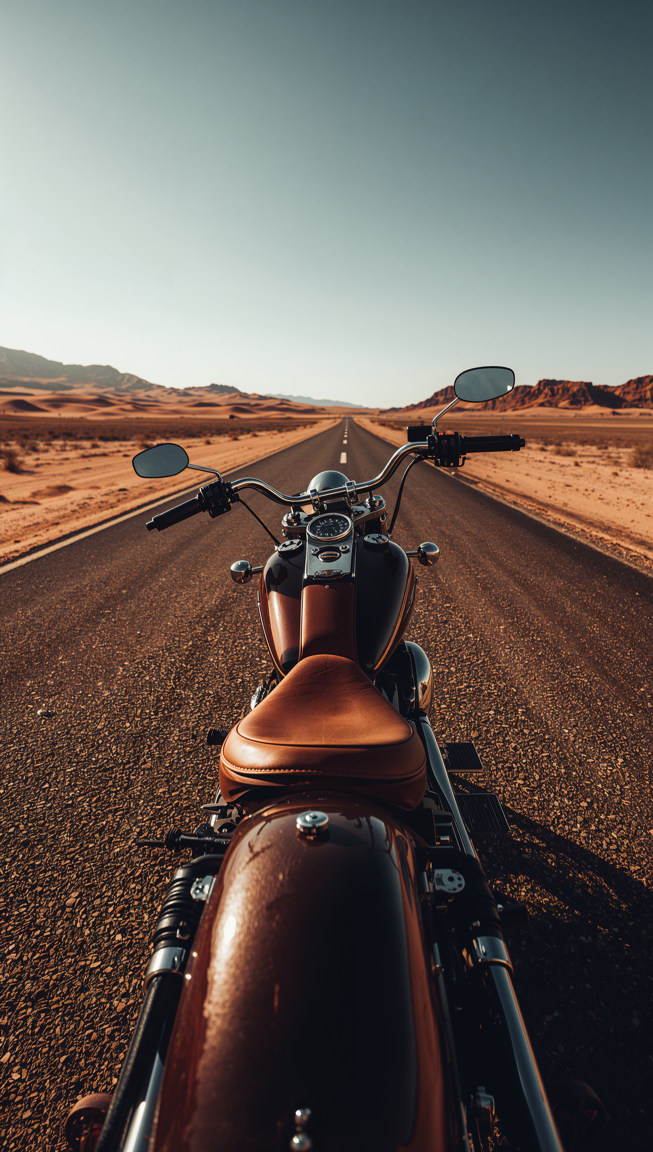 Harley Davidson iPhone wallpaper – vintage desert ride