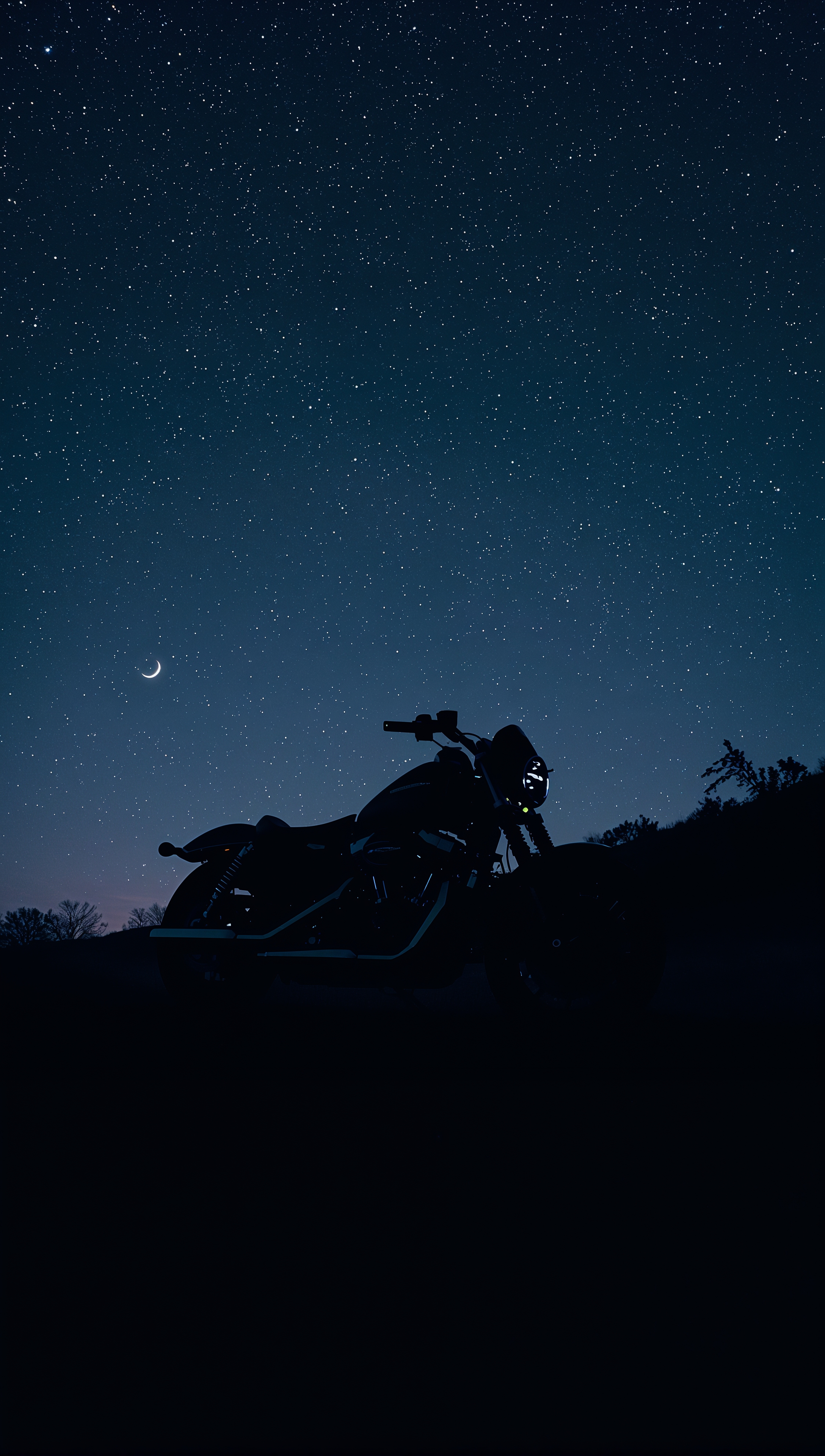 Harley Davidson iPhone wallpaper – under starry sky